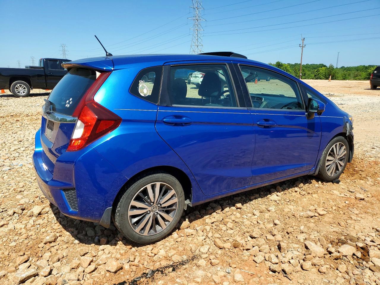 2015 Honda Fit Ex Blue vin: 3HGGK5H85FM737430