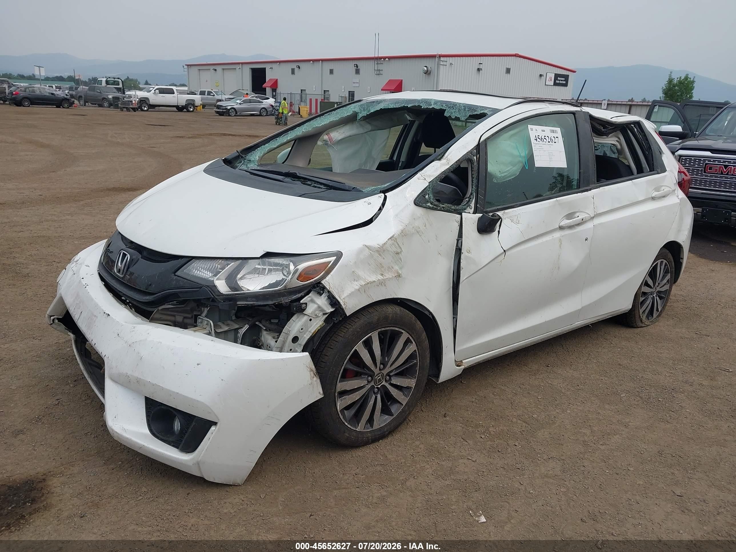 2015 Honda Fit Ex/ex-l White vin: 3HGGK5H85FM739503