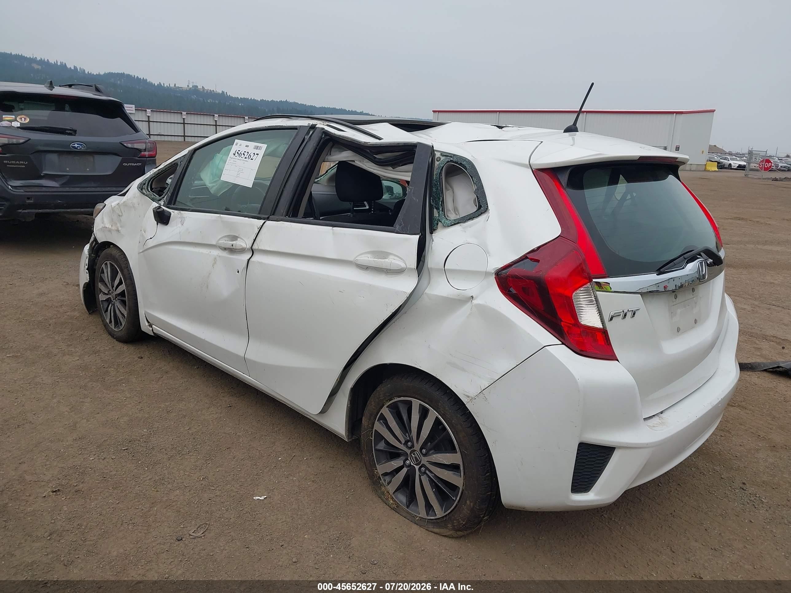 2015 Honda Fit Ex/ex-l White vin: 3HGGK5H85FM739503
