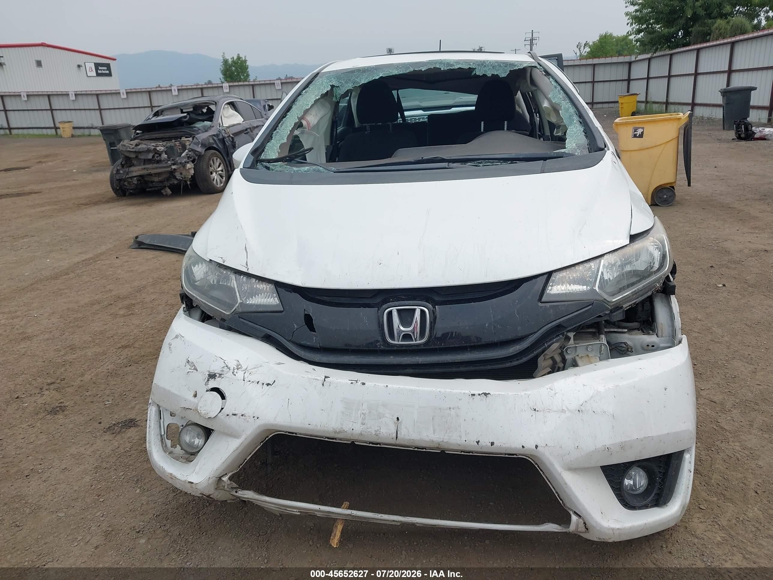 2015 Honda Fit Ex/ex-l White vin: 3HGGK5H85FM739503