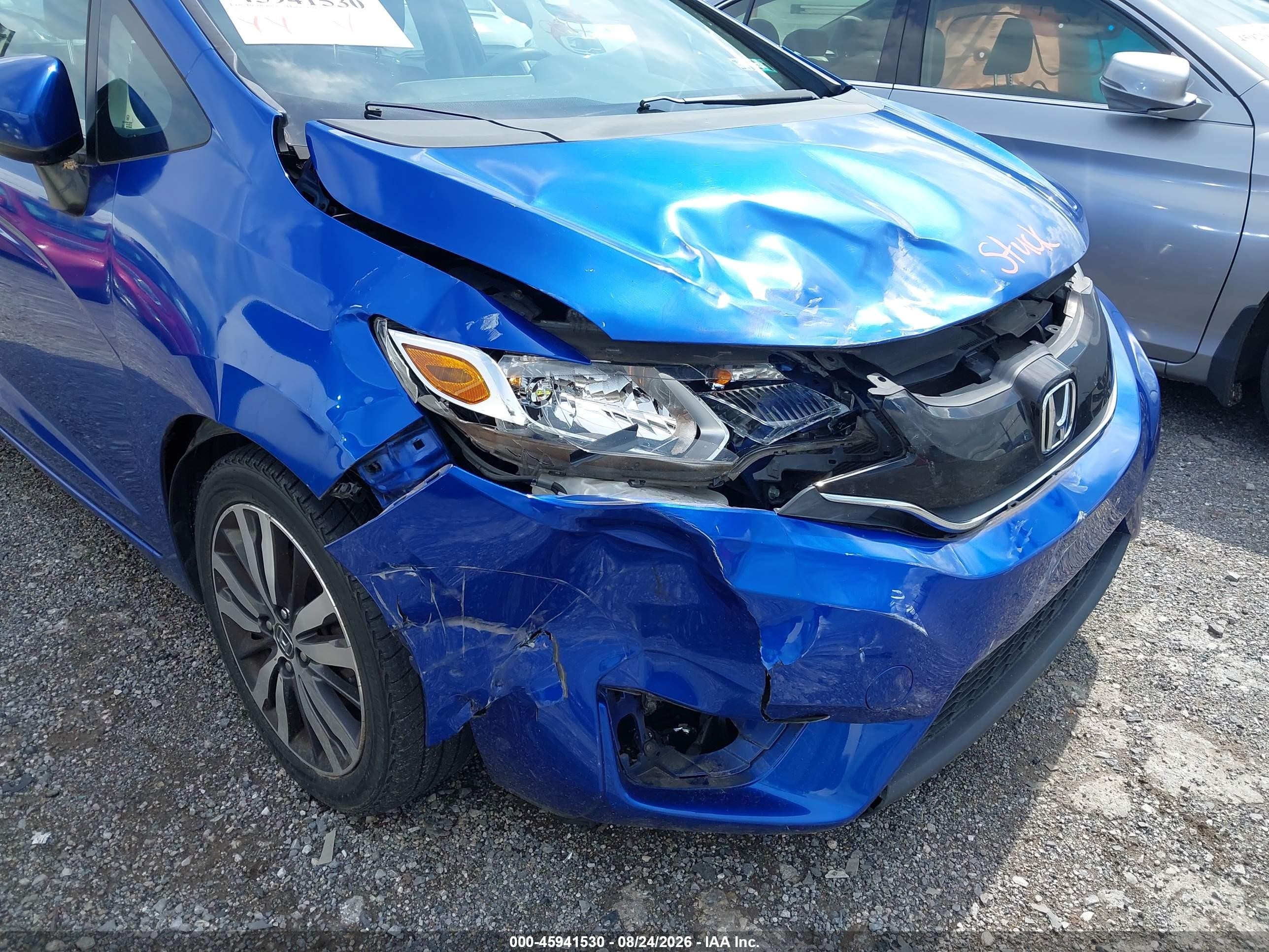 2015 Honda Fit Ex/ex-l Blue vin: 3HGGK5H85FM743518