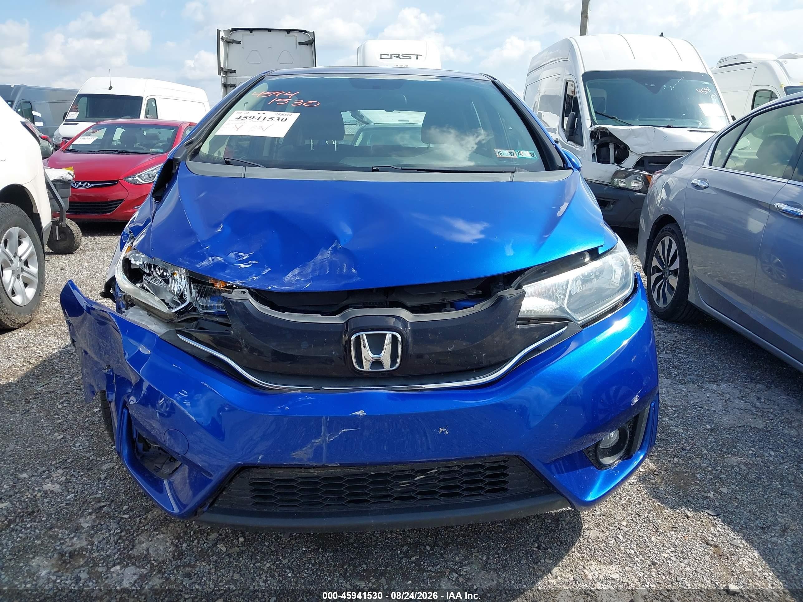 2015 Honda Fit Ex/ex-l Blue vin: 3HGGK5H85FM743518
