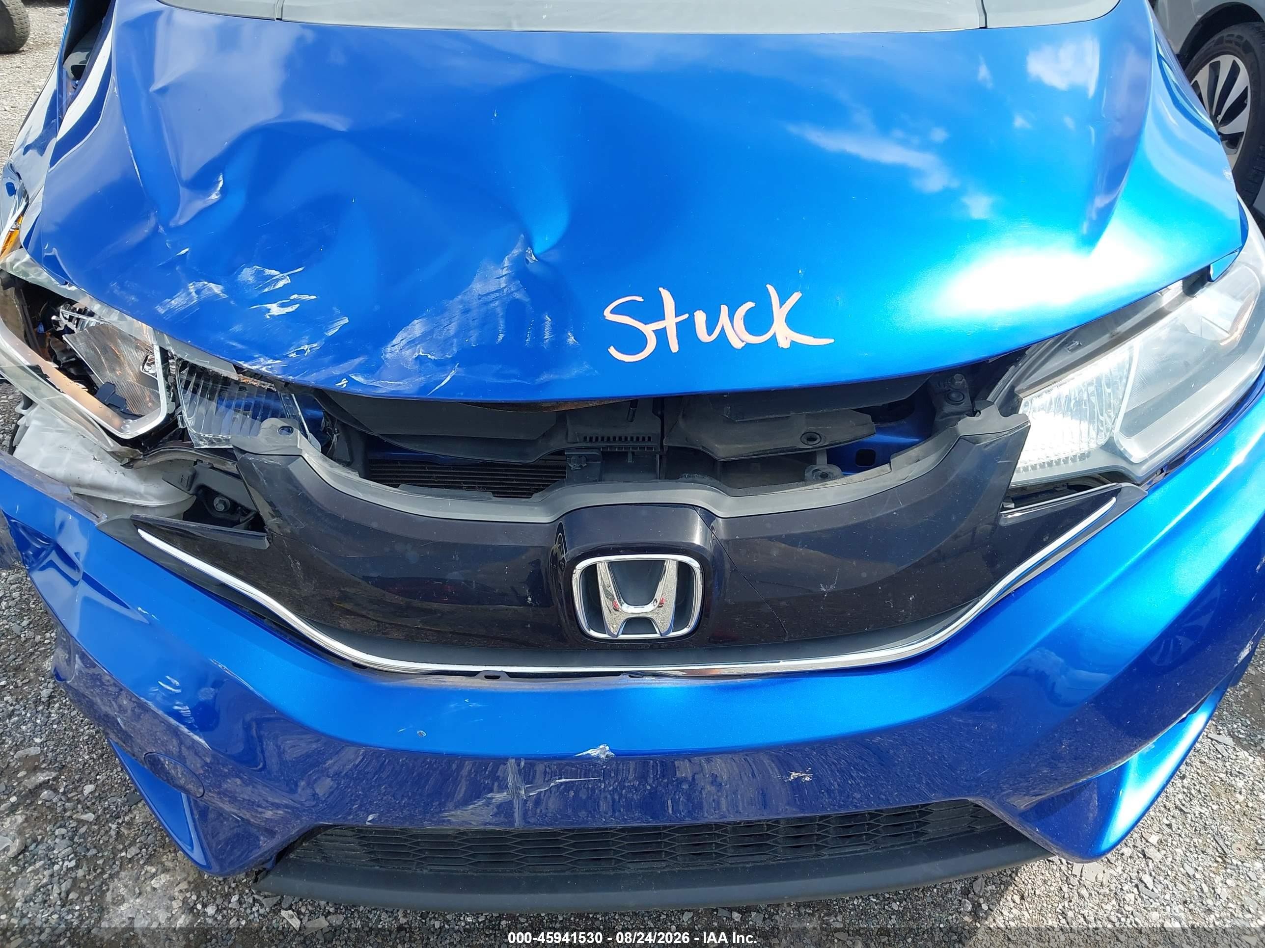 2015 Honda Fit Ex/ex-l Blue vin: 3HGGK5H85FM743518