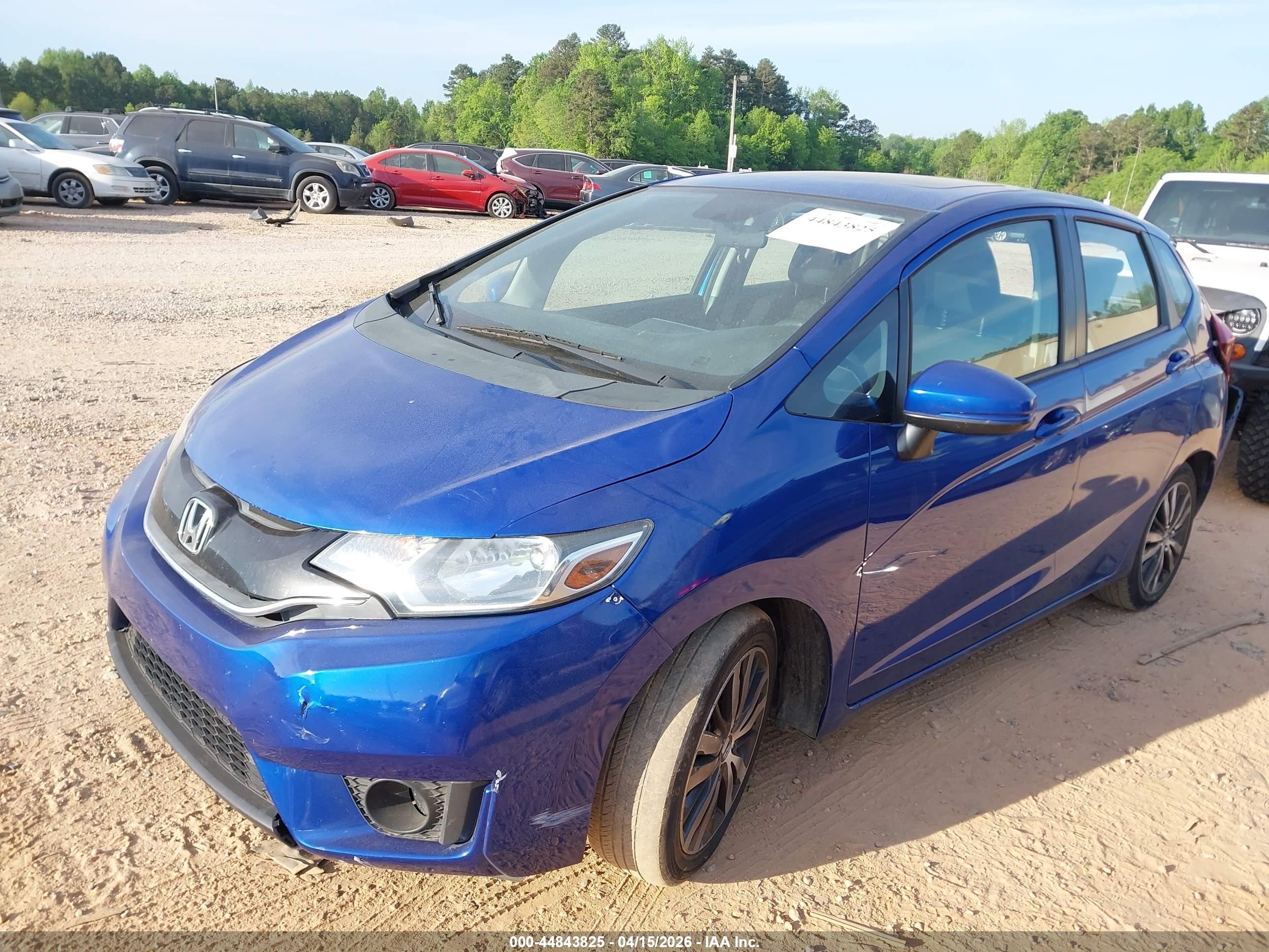2015 Honda Fit Ex/ex-l Синий vin: 3HGGK5H85FM745754