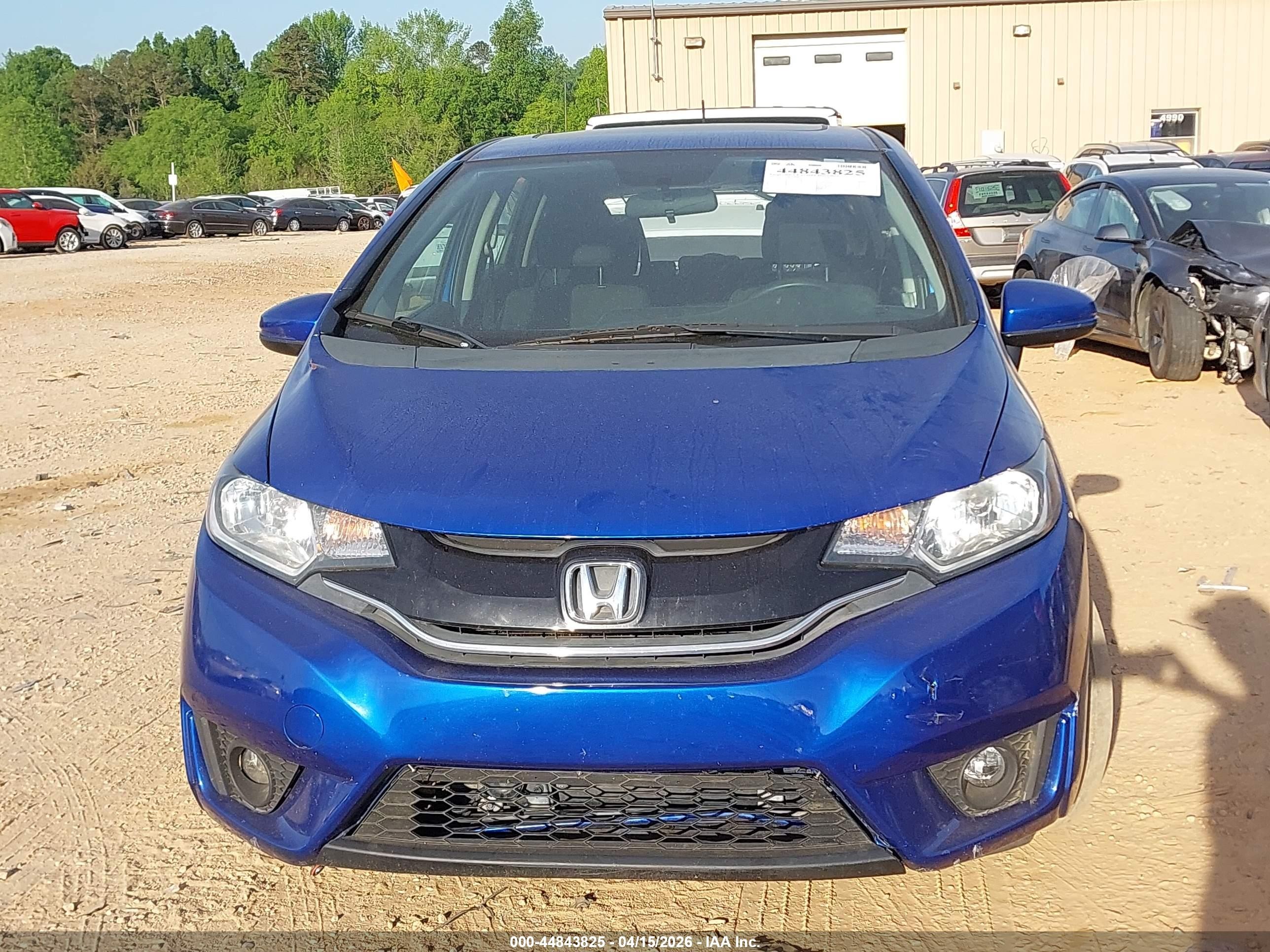 2015 Honda Fit Ex/ex-l Синий vin: 3HGGK5H85FM745754