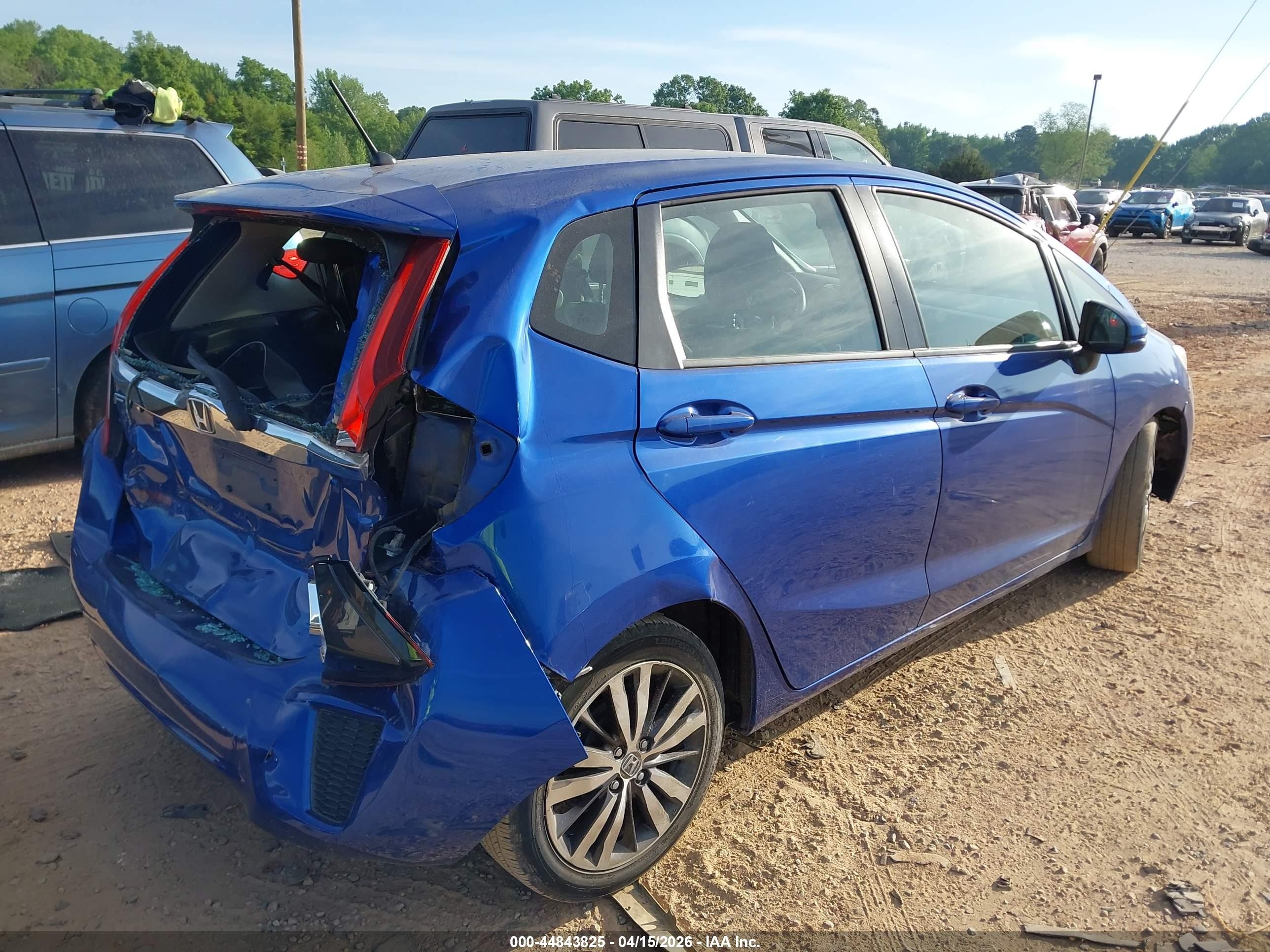 2015 Honda Fit Ex/ex-l Синий vin: 3HGGK5H85FM745754