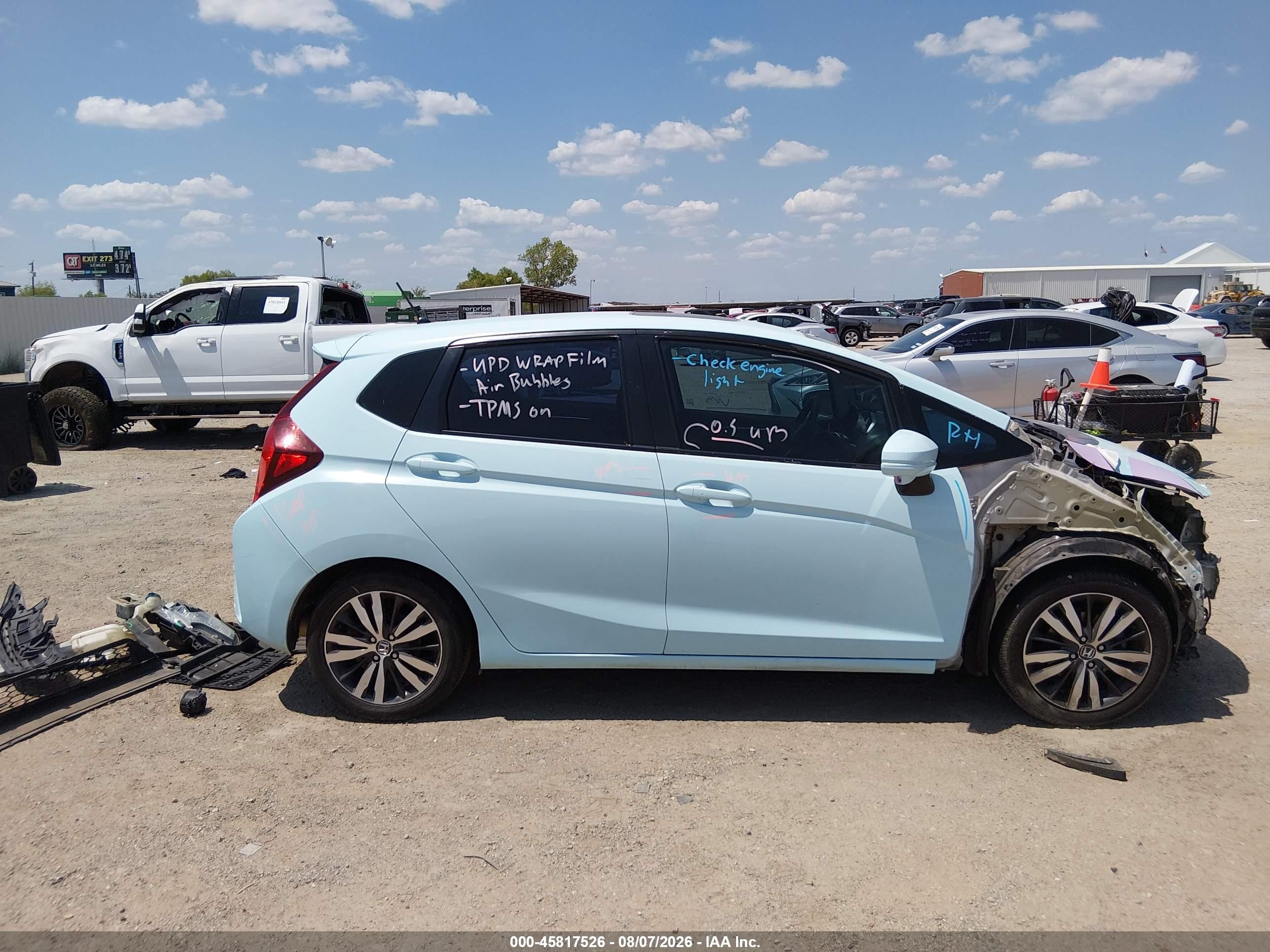 2015 Honda Fit Ex/ex-l Синий vin: 3HGGK5H85FM746676