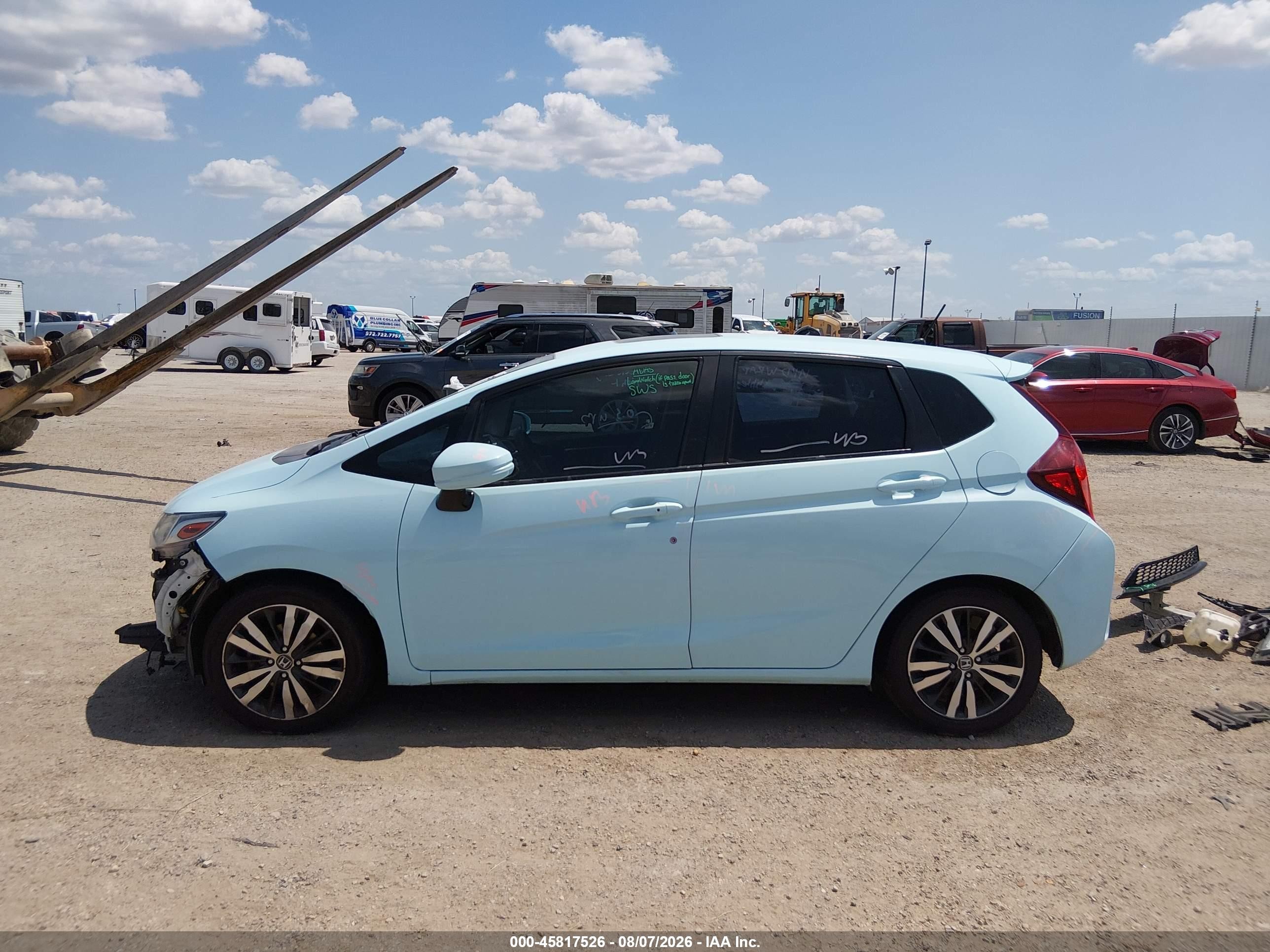 2015 Honda Fit Ex/ex-l Синий vin: 3HGGK5H85FM746676