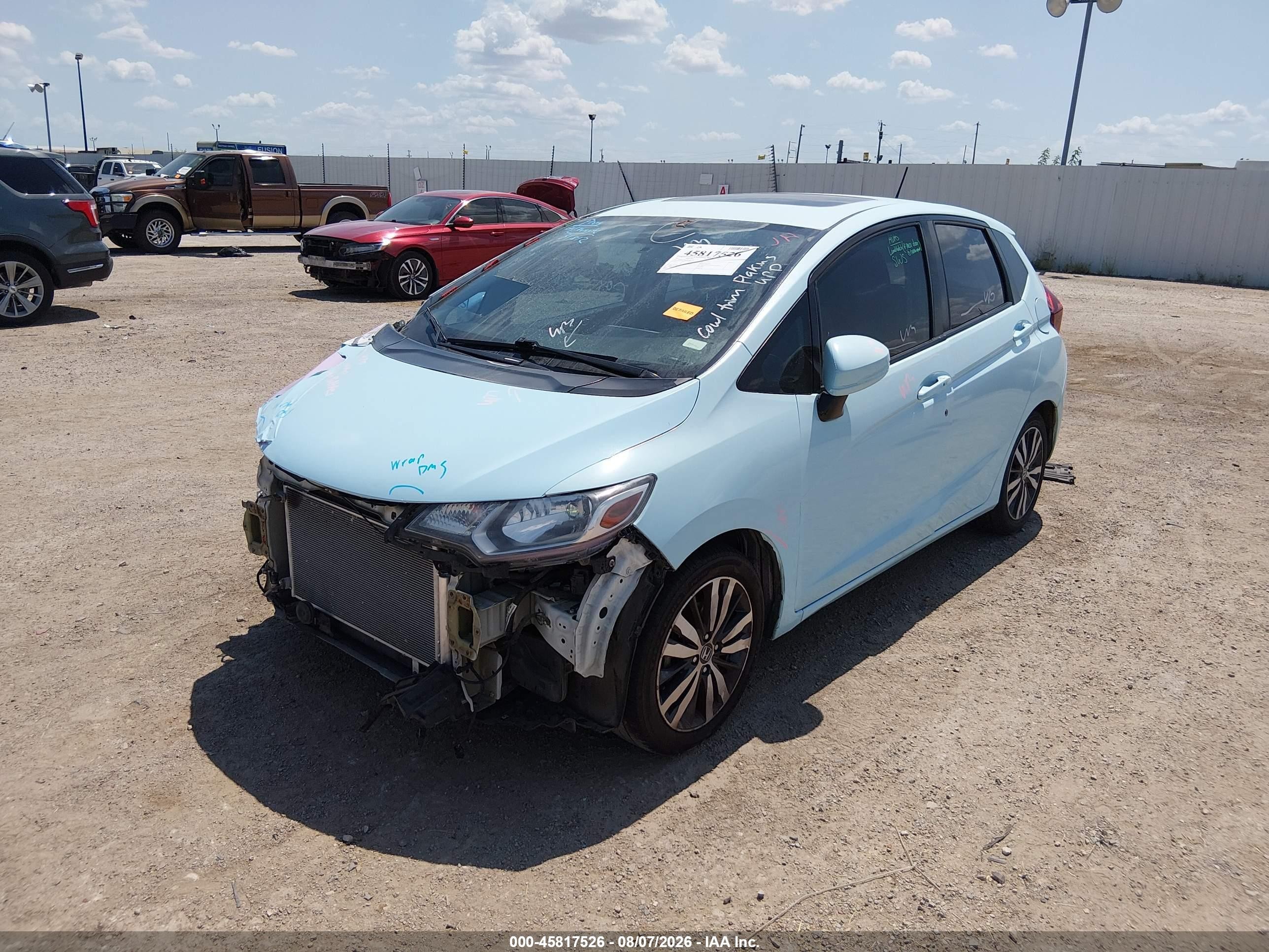 2015 Honda Fit Ex/ex-l Синий vin: 3HGGK5H85FM746676