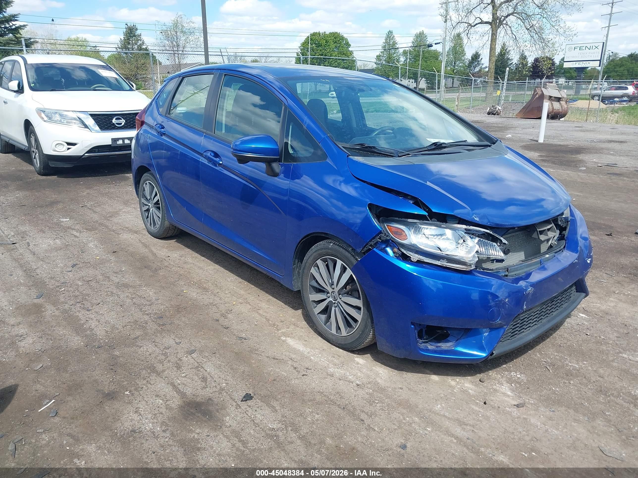 2015 Honda Fit Ex/ex-l Blue vin: 3HGGK5H85FM753711