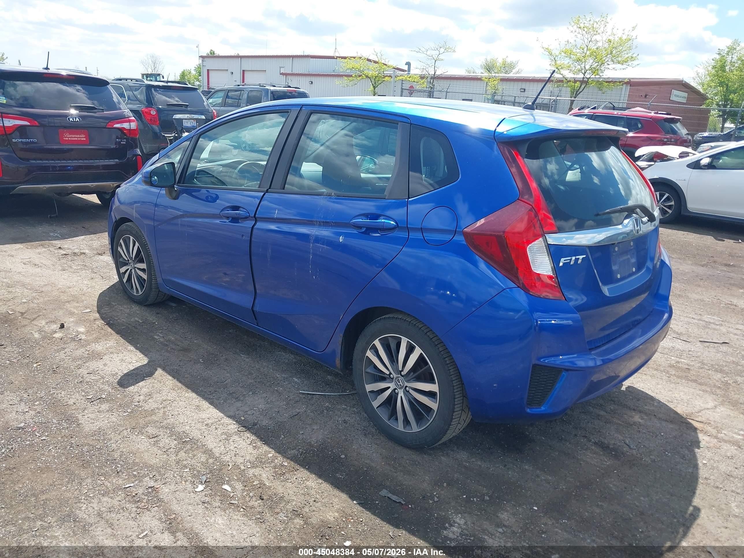 2015 Honda Fit Ex/ex-l Синий vin: 3HGGK5H85FM753711