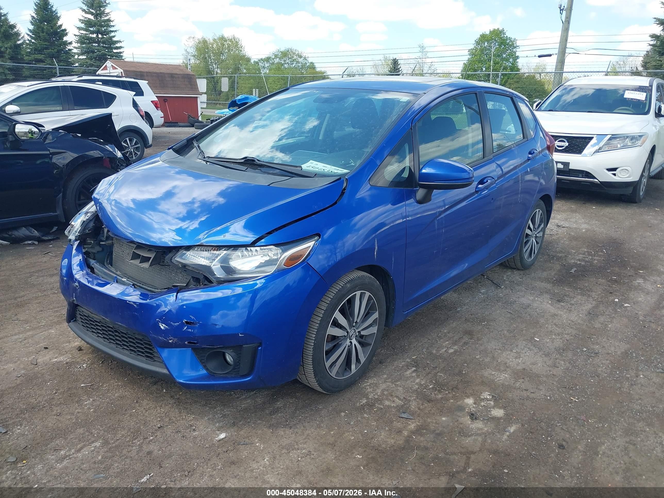 2015 Honda Fit Ex/ex-l Синий vin: 3HGGK5H85FM753711
