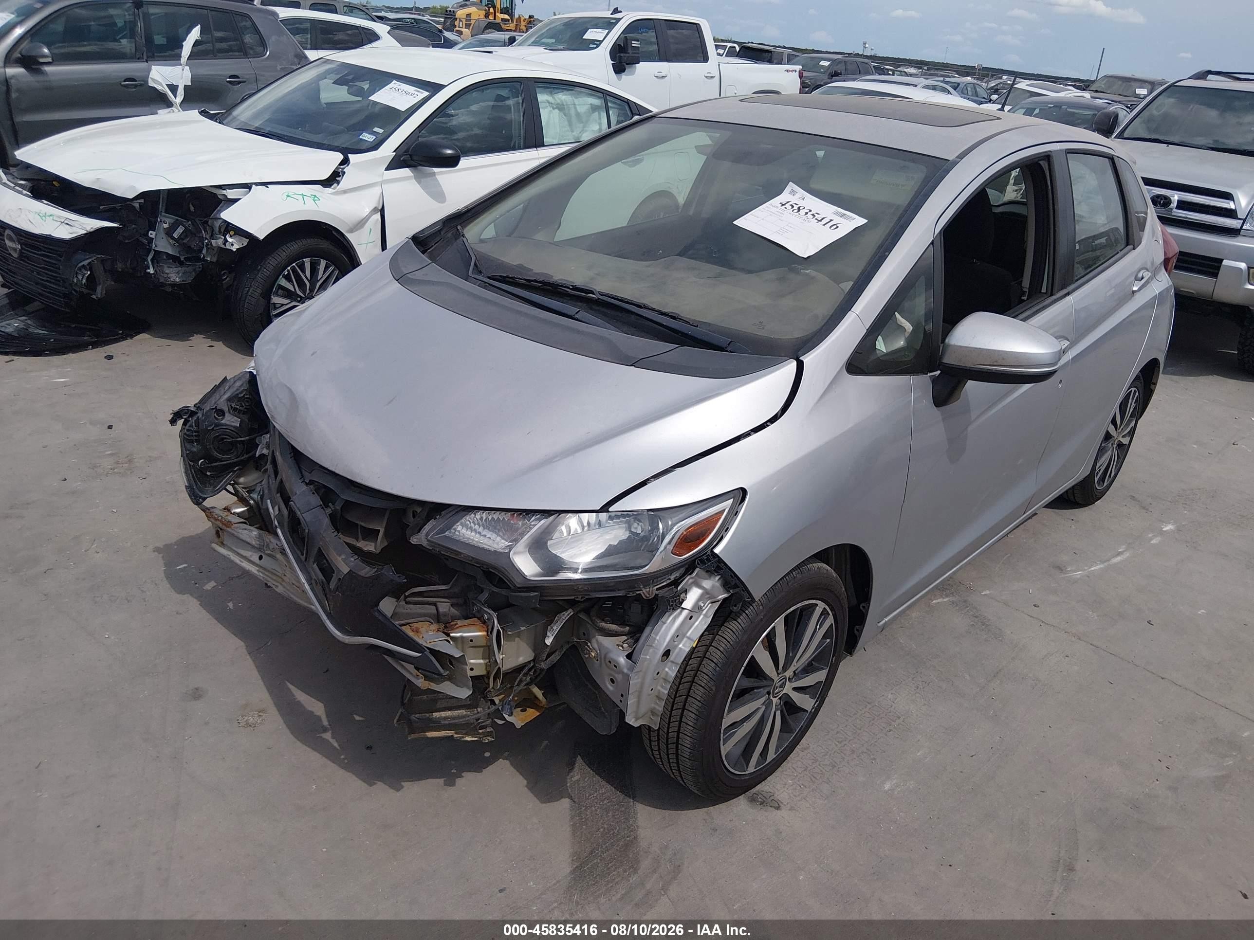 2015 Honda Fit Ex/ex-l Silver vin: 3HGGK5H85FM754275