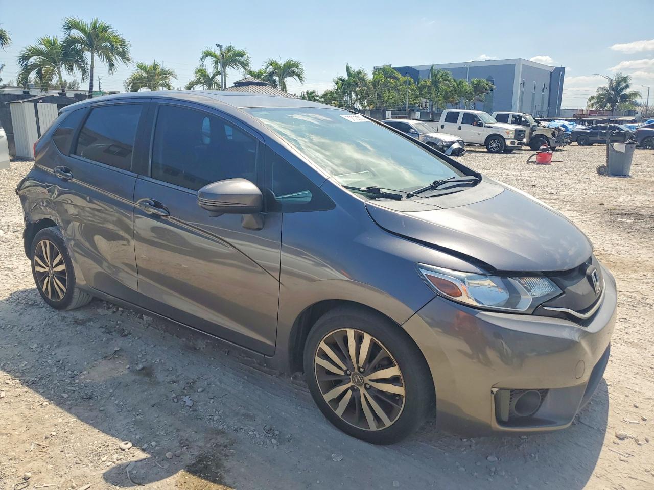 2015 Honda Fit Ex Gray vin: 3HGGK5H85FM766734