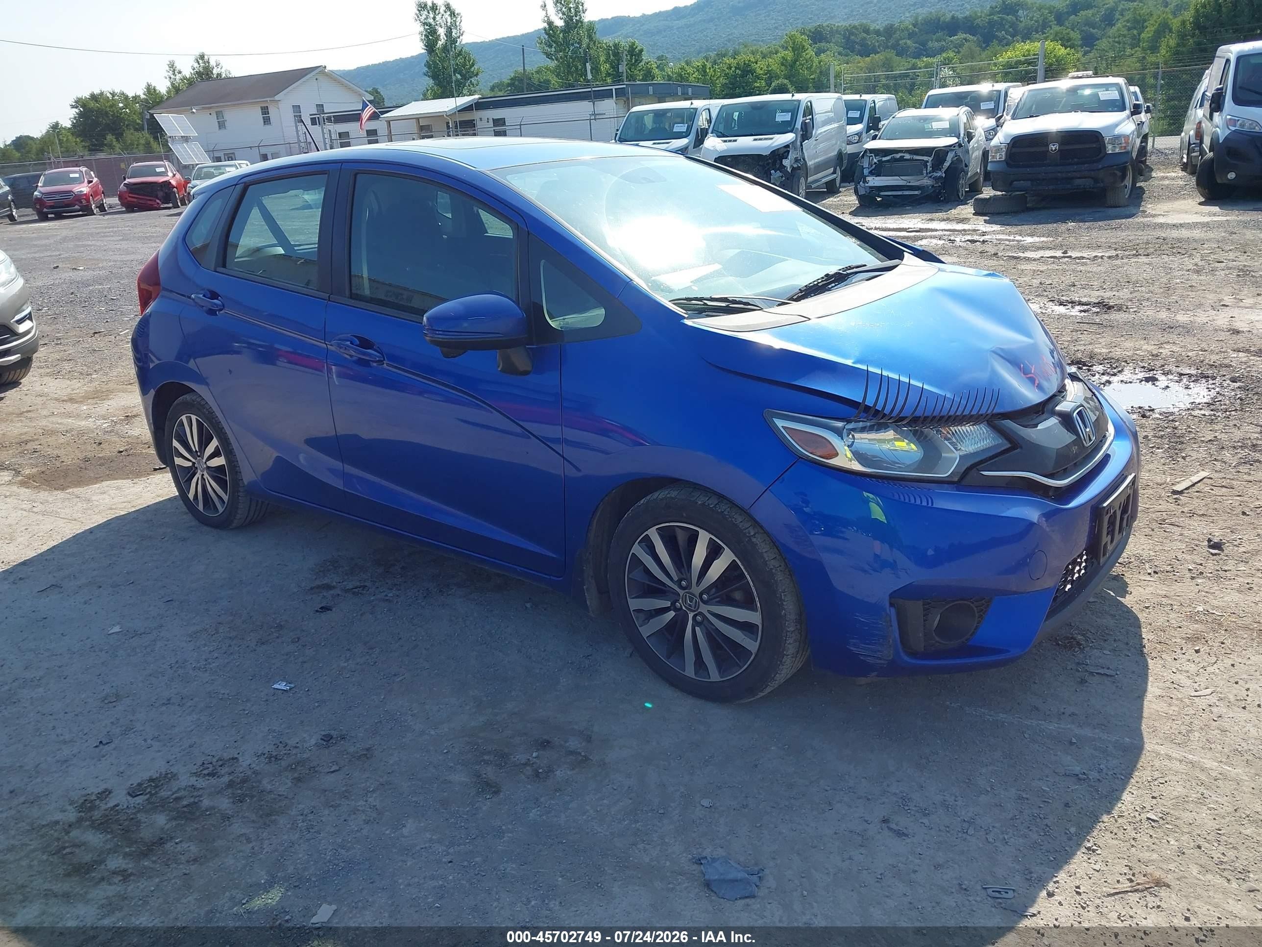 2015 Honda Fit Ex/ex-l Синий vin: 3HGGK5H85FM771013