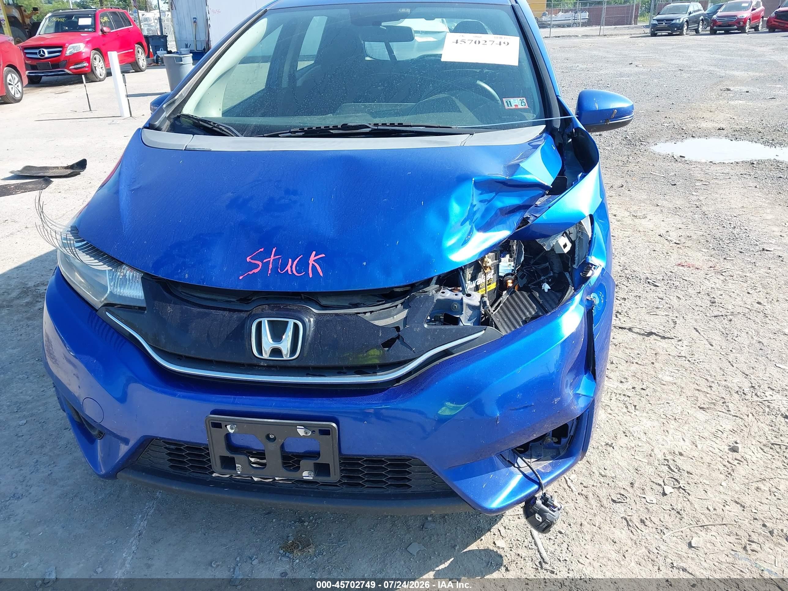 2015 Honda Fit Ex/ex-l Синий vin: 3HGGK5H85FM771013