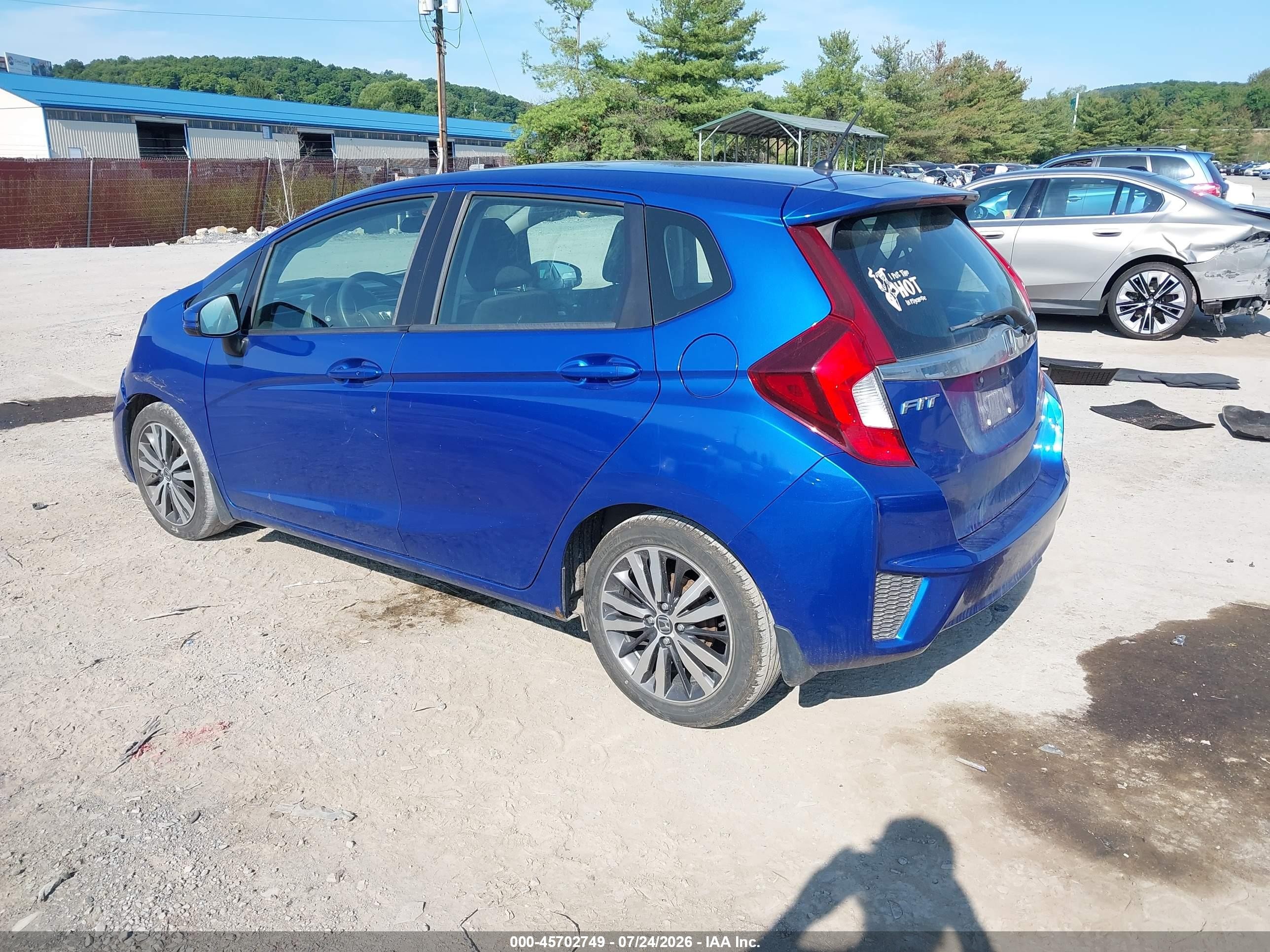 2015 Honda Fit Ex/ex-l Синий vin: 3HGGK5H85FM771013