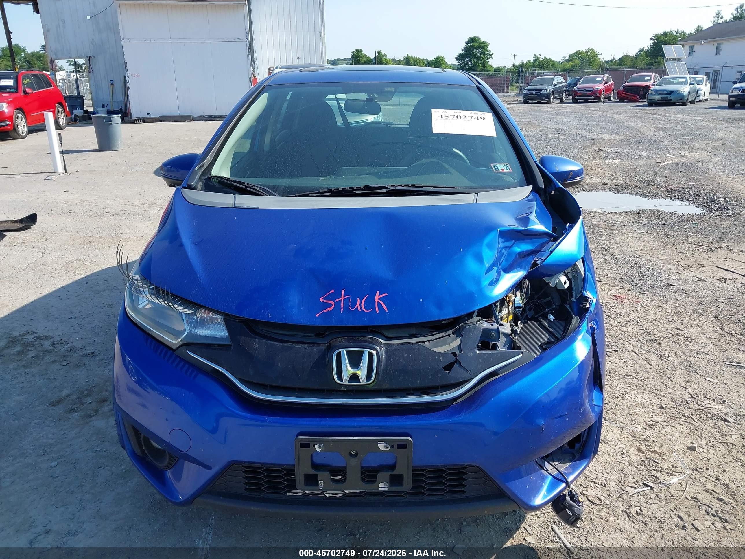 2015 Honda Fit Ex/ex-l Синий vin: 3HGGK5H85FM771013