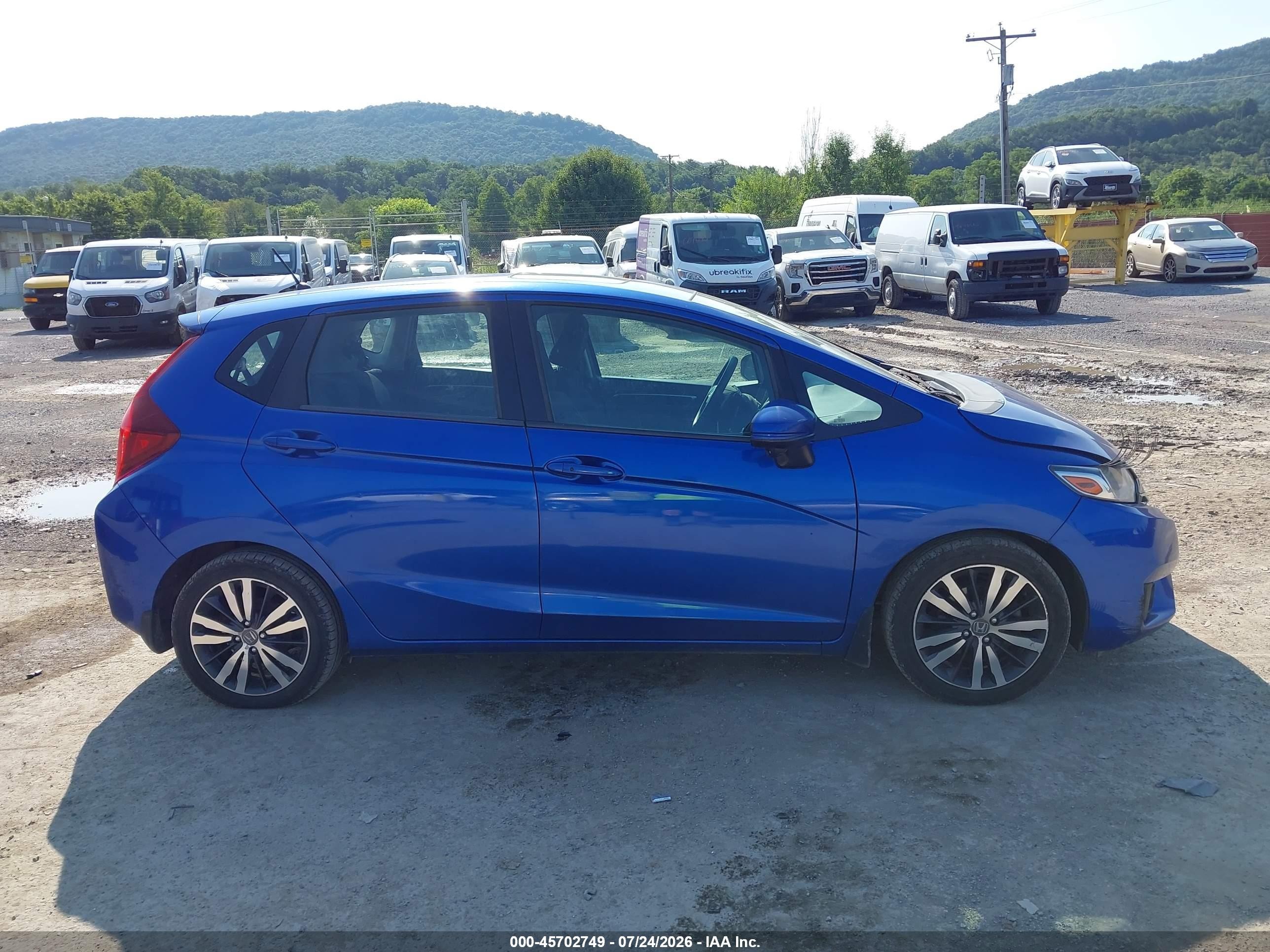 2015 Honda Fit Ex/ex-l Синий vin: 3HGGK5H85FM771013