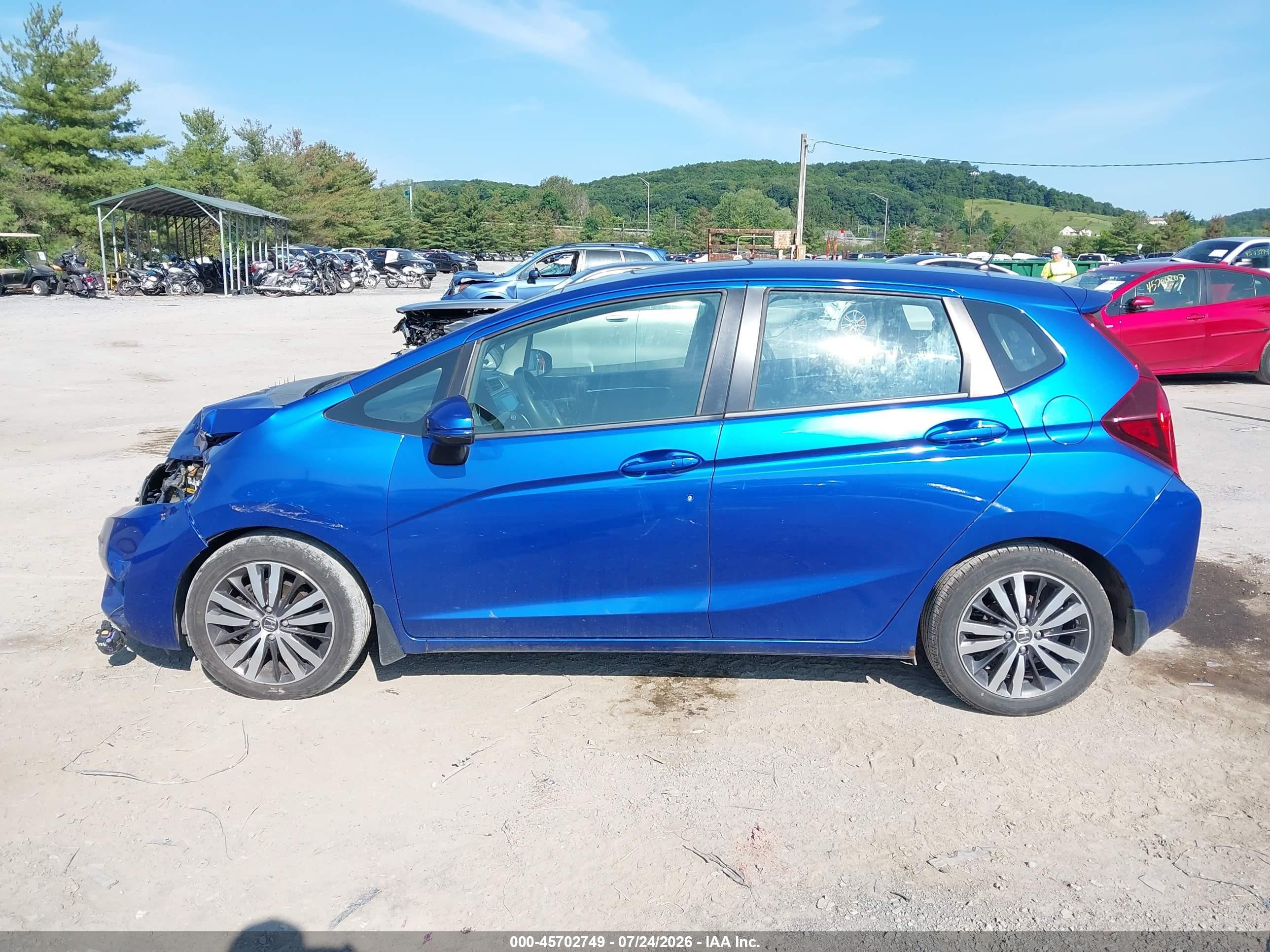 2015 Honda Fit Ex/ex-l Синий vin: 3HGGK5H85FM771013