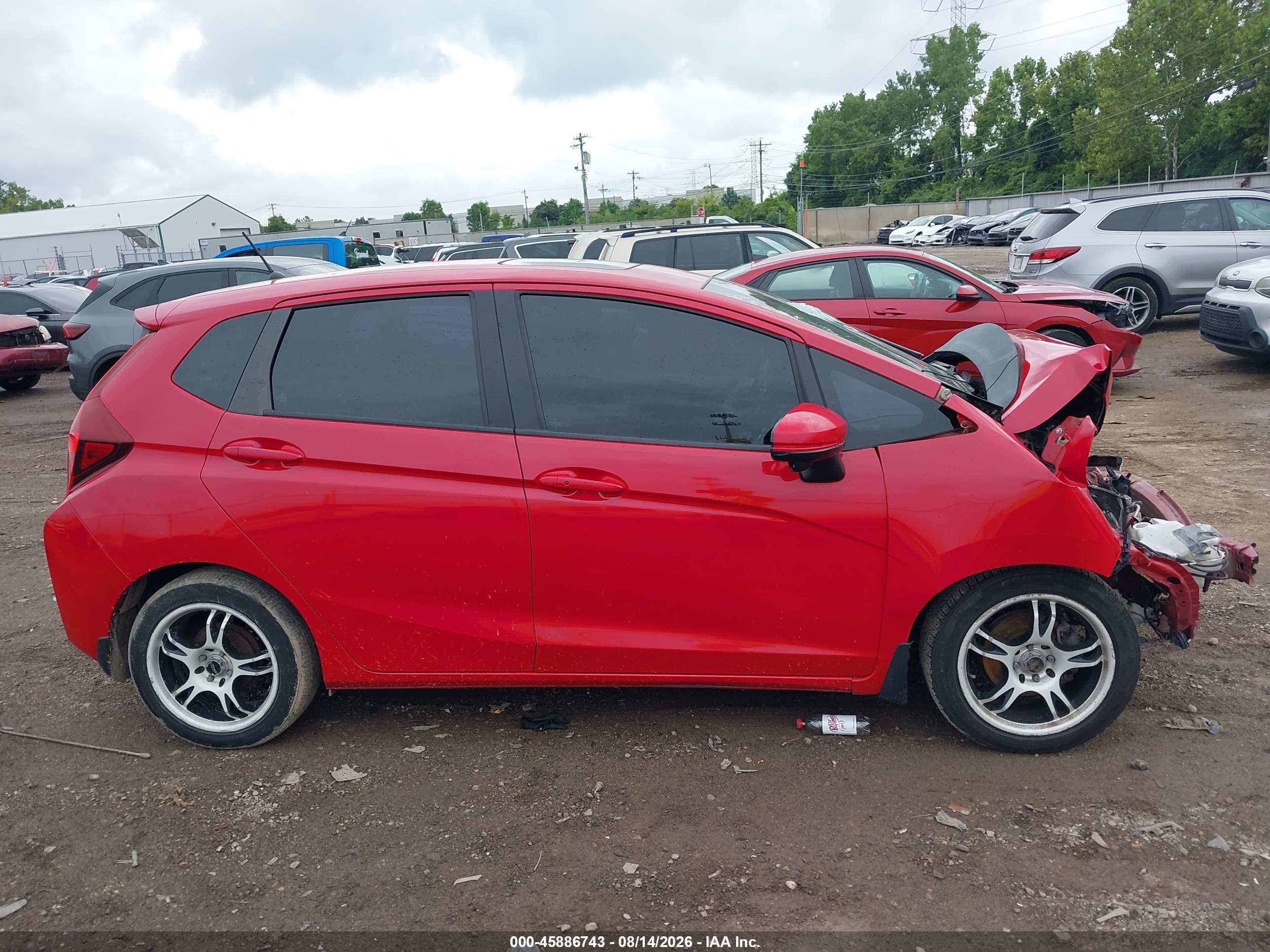 2015 Honda Fit Ex/ex-l Красный vin: 3HGGK5H85FM773506