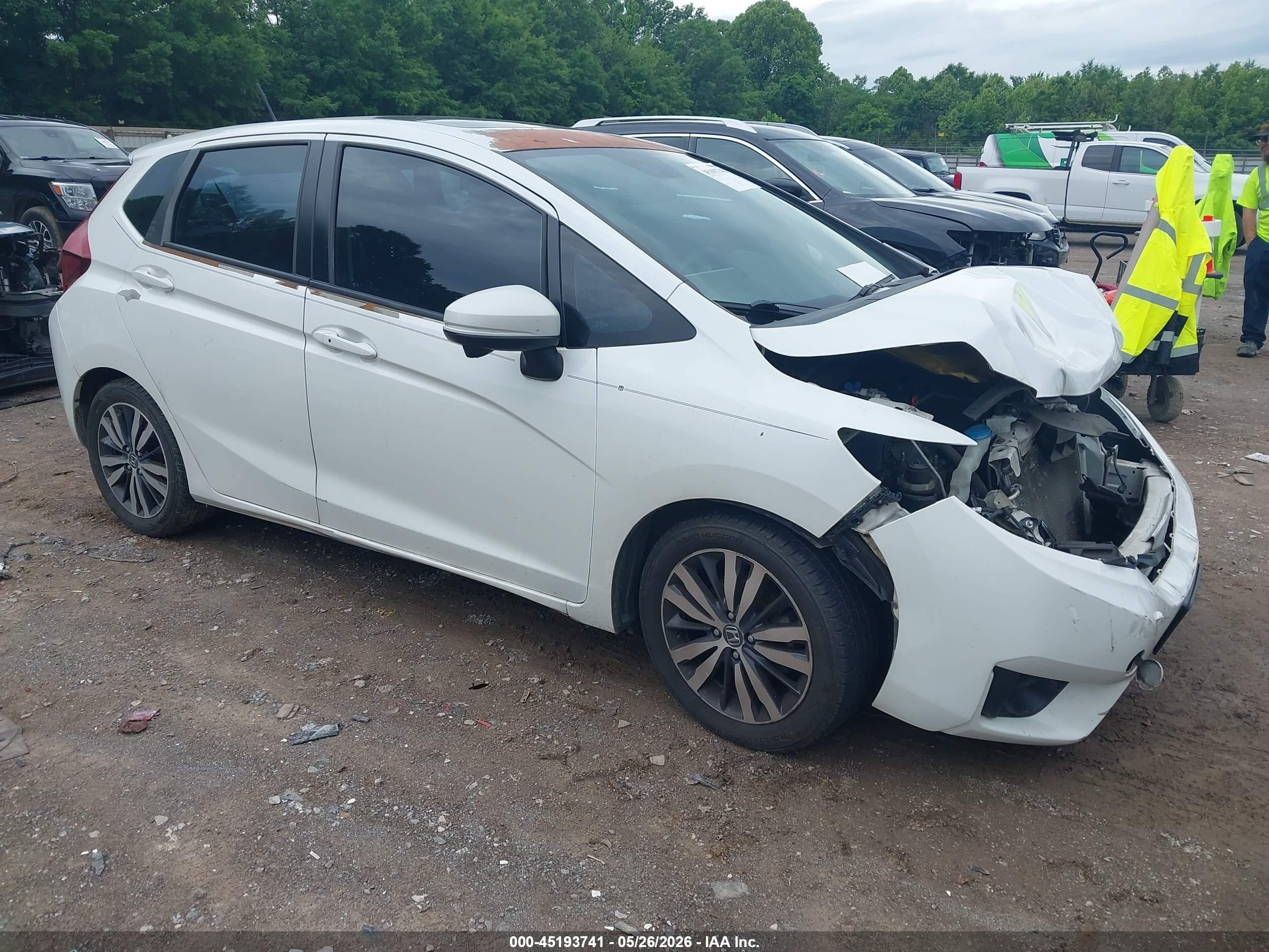 2015 Honda Fit Ex/ex-l White vin: 3HGGK5H85FM774333