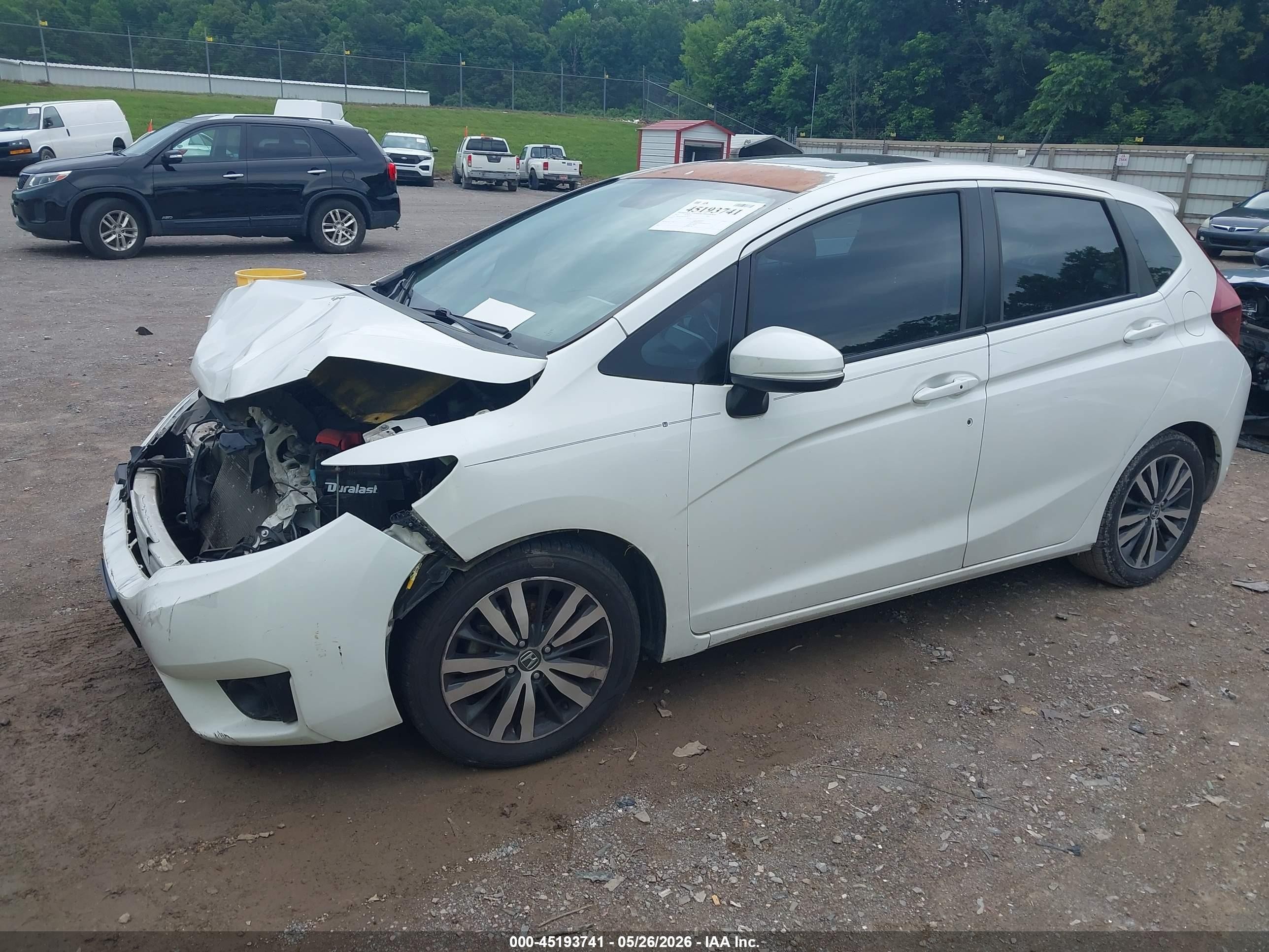 2015 Honda Fit Ex/ex-l White vin: 3HGGK5H85FM774333