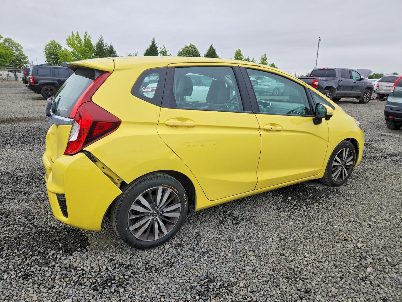 2015 Honda Fit Ex Yellow vin: 3HGGK5H85FM776695