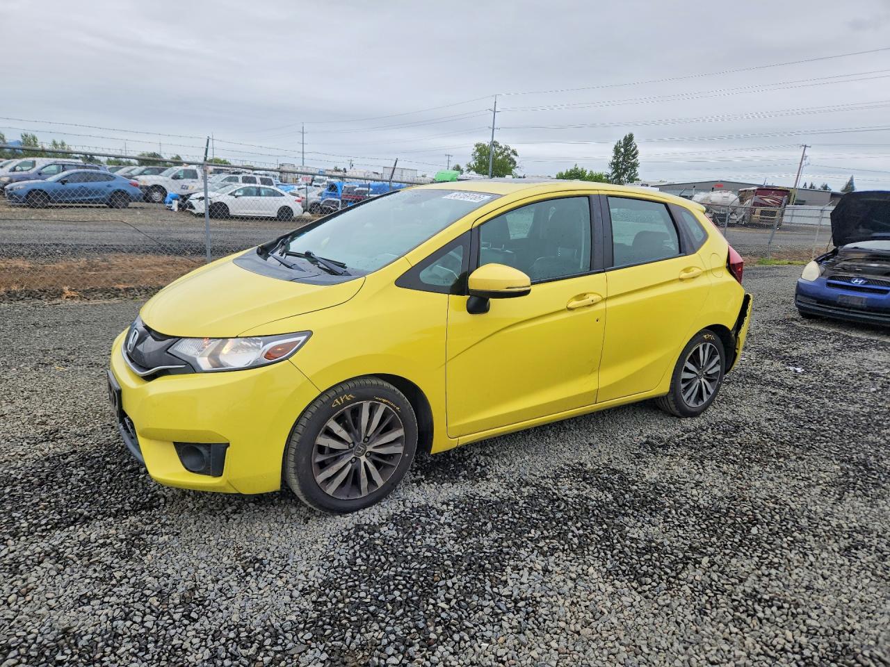 2015 Honda Fit Ex Yellow vin: 3HGGK5H85FM776695