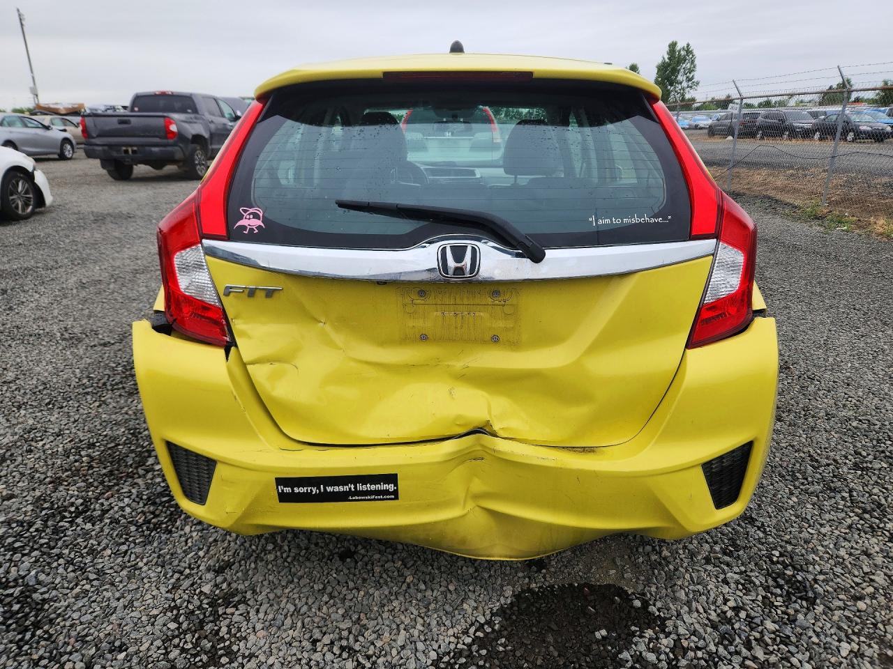 2015 Honda Fit Ex Yellow vin: 3HGGK5H85FM776695