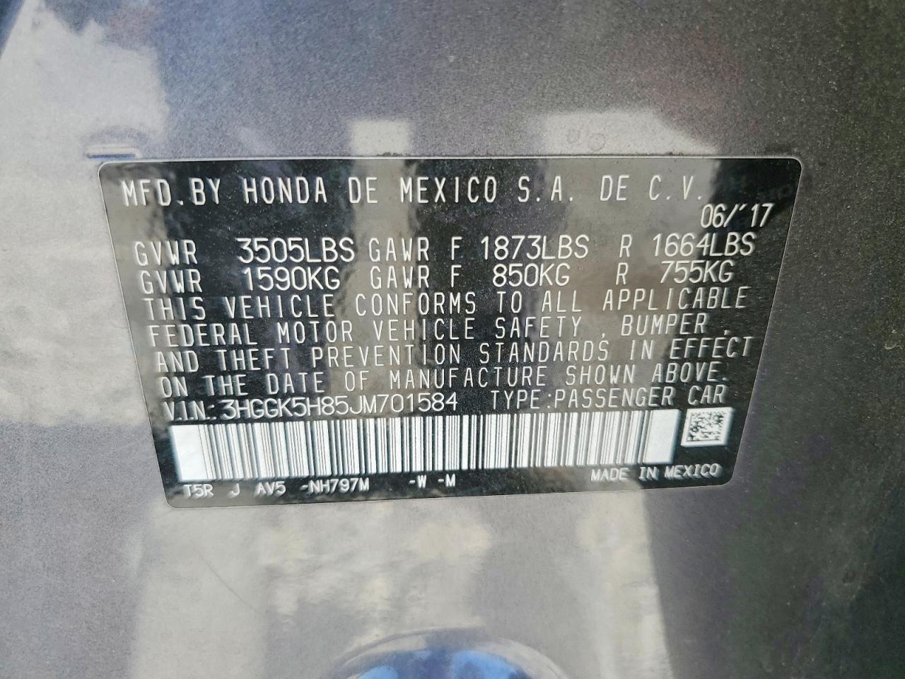 2018 Honda Fit Ex Gray vin: 3HGGK5H85JM701584