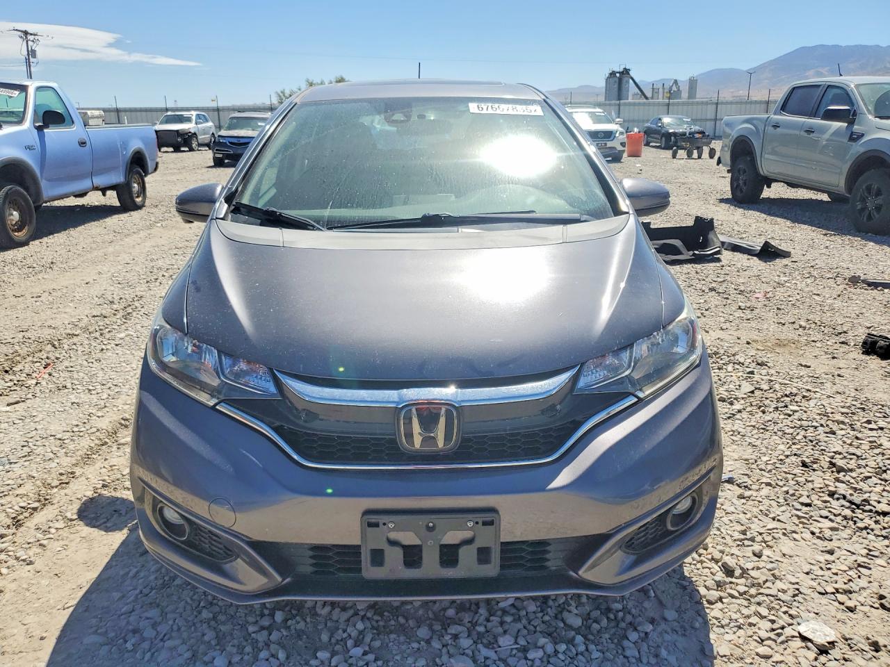 2018 Honda Fit Ex Gray vin: 3HGGK5H85JM701584