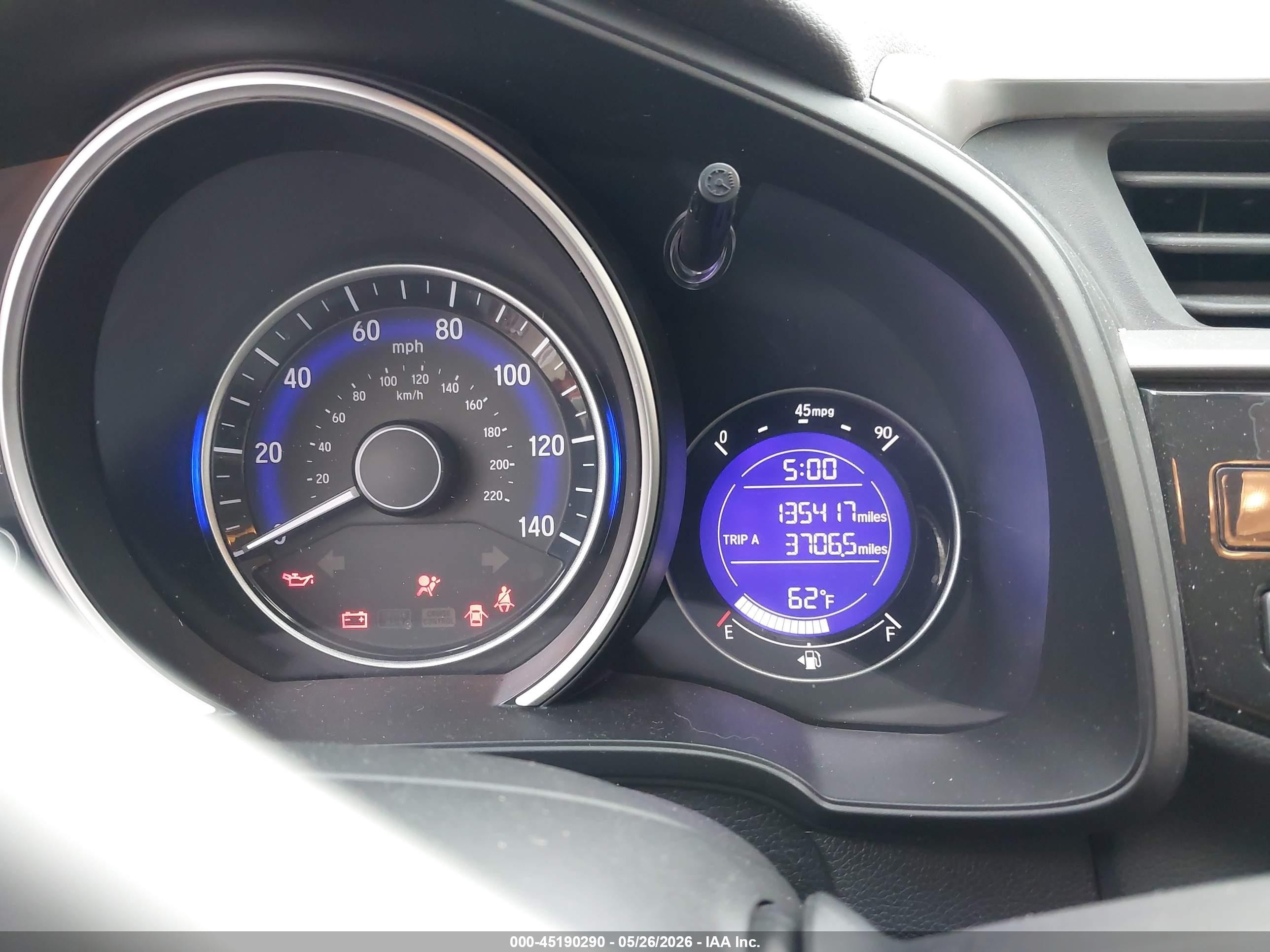 2015 Honda Fit Ex/ex-l Серый vin: 3HGGK5H86FM710592