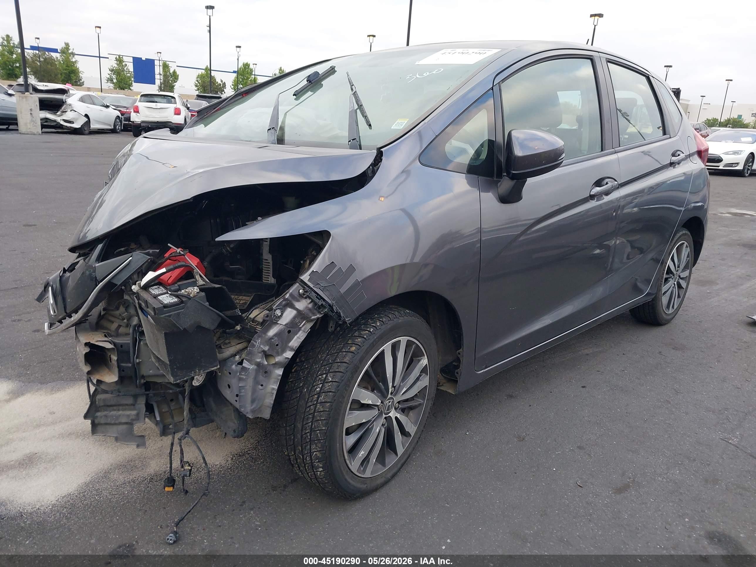 2015 Honda Fit Ex/ex-l Серый vin: 3HGGK5H86FM710592