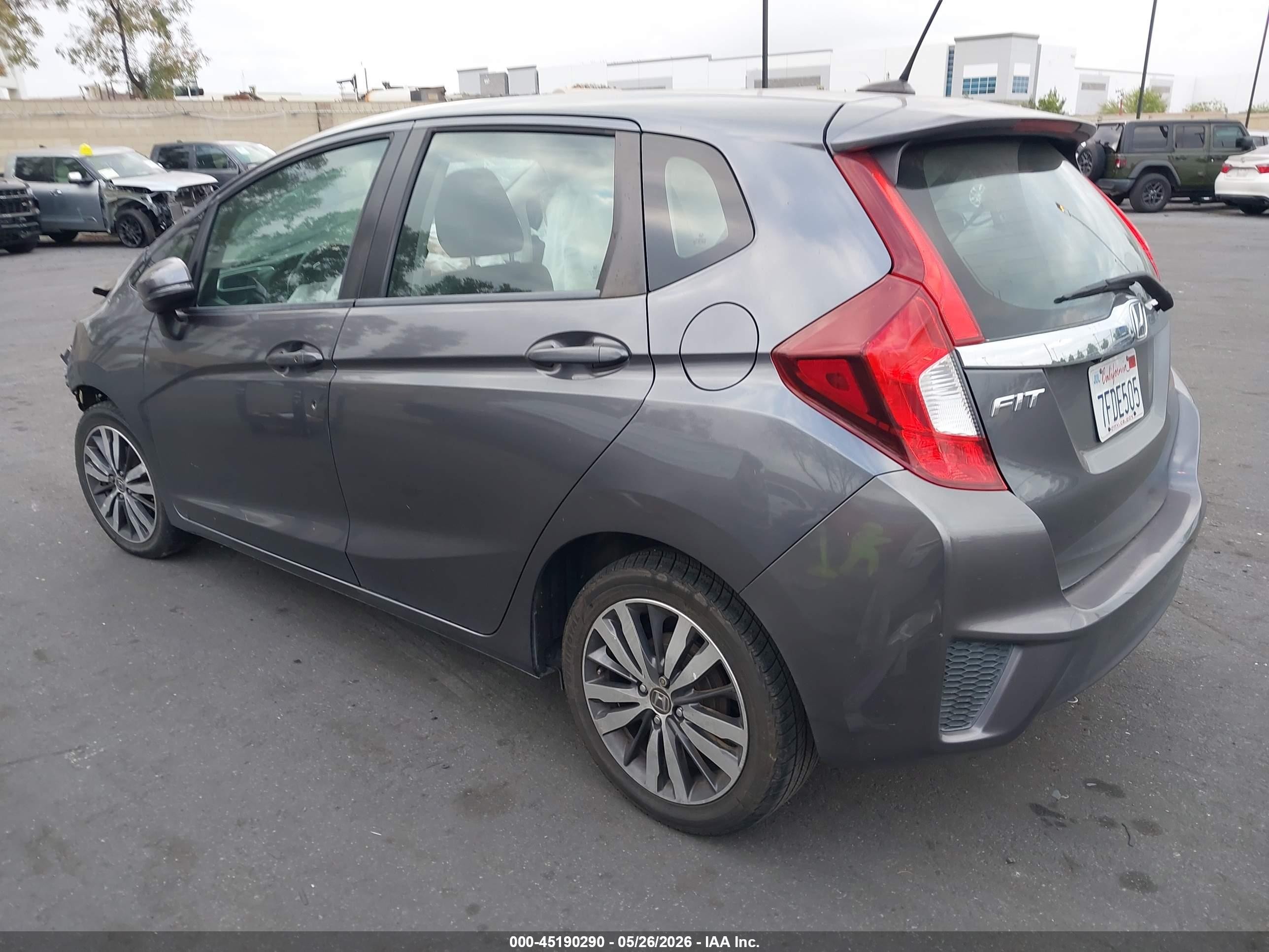 2015 Honda Fit Ex/ex-l Серый vin: 3HGGK5H86FM710592