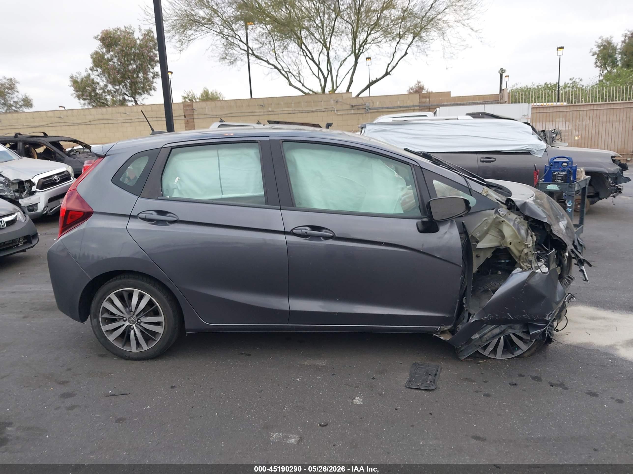2015 Honda Fit Ex/ex-l Серый vin: 3HGGK5H86FM710592