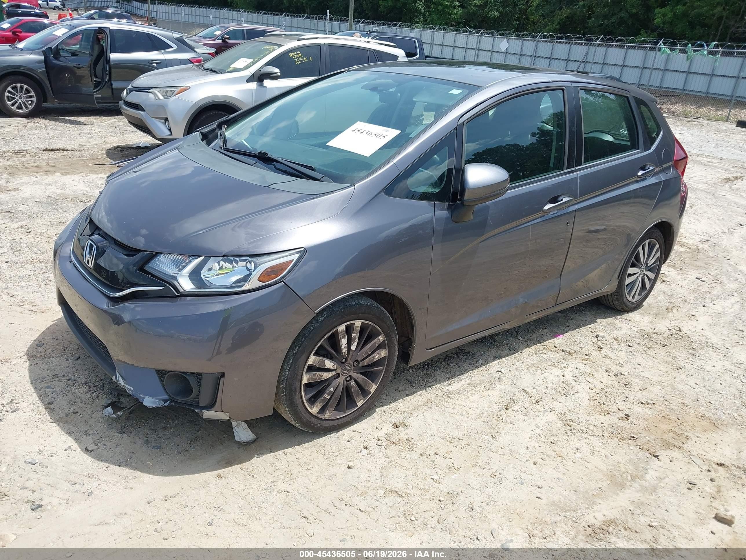 2015 Honda Fit Ex/ex-l Gray vin: 3HGGK5H86FM716196