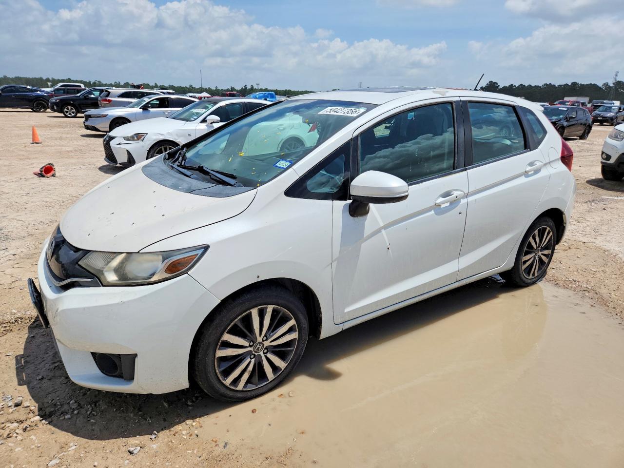 2015 Honda Fit Ex White vin: 3HGGK5H86FM718028