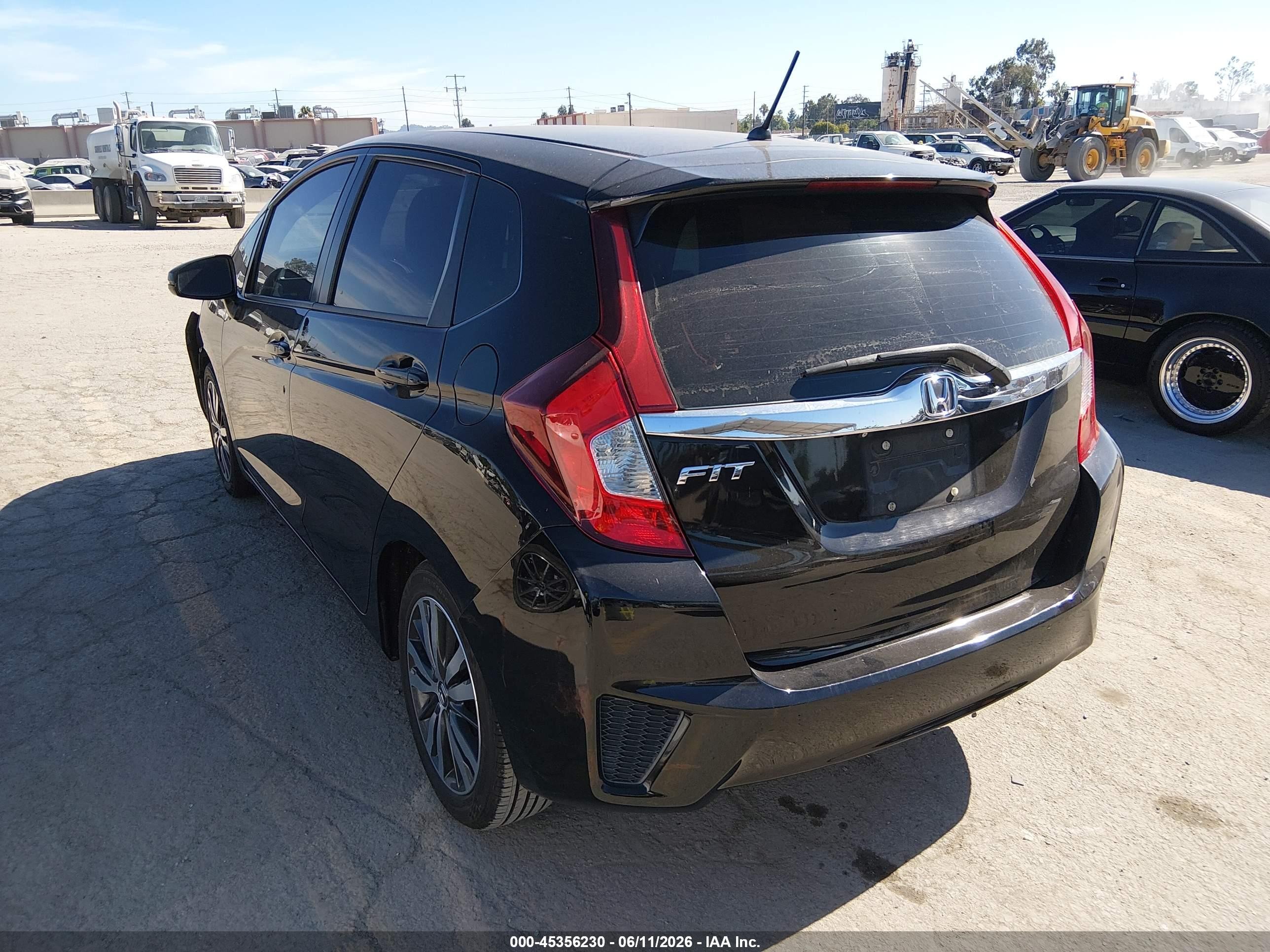 2015 Honda Fit Ex/ex-l Black vin: 3HGGK5H86FM732074