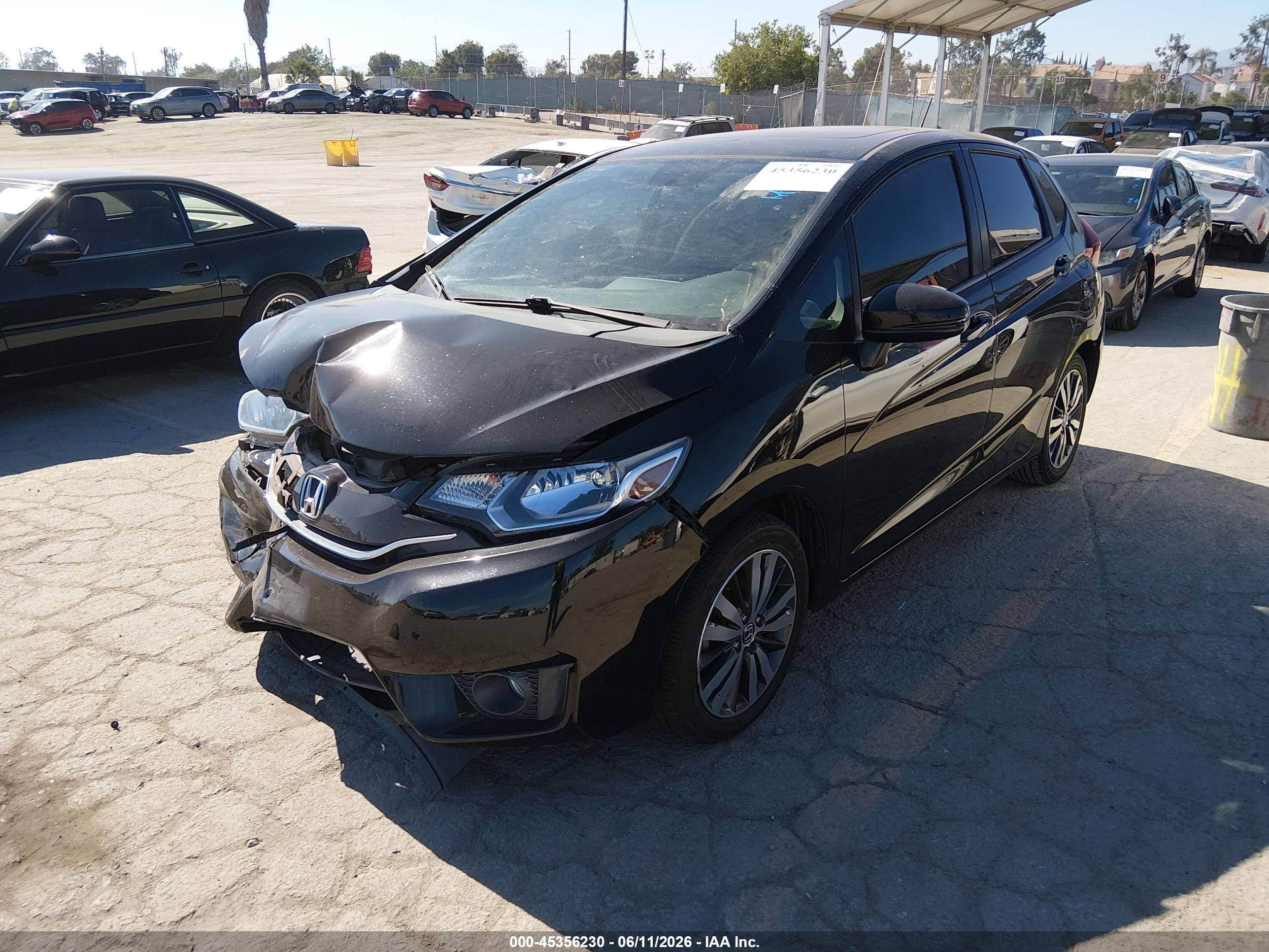 2015 Honda Fit Ex/ex-l Black vin: 3HGGK5H86FM732074