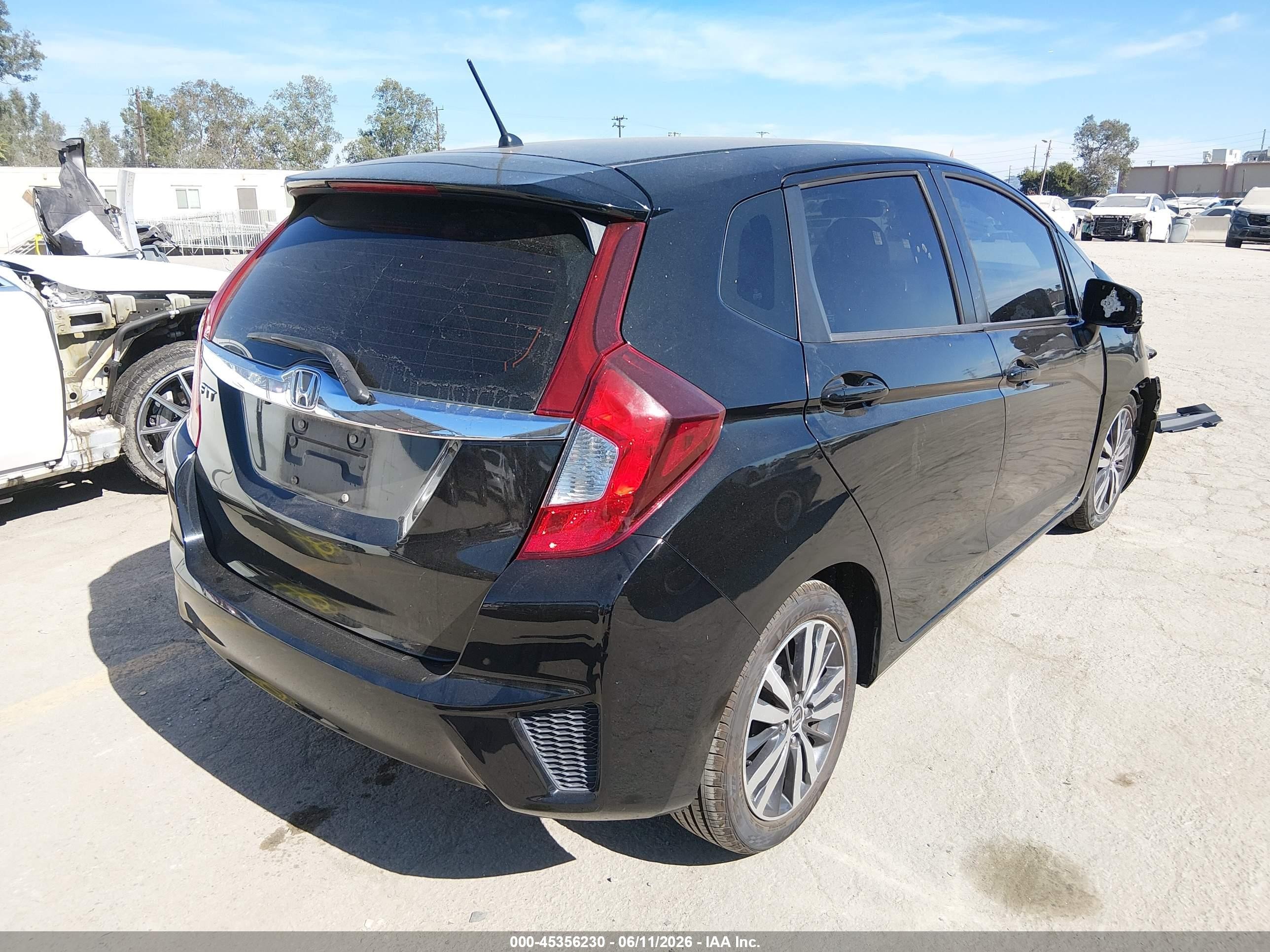 2015 Honda Fit Ex/ex-l Black vin: 3HGGK5H86FM732074