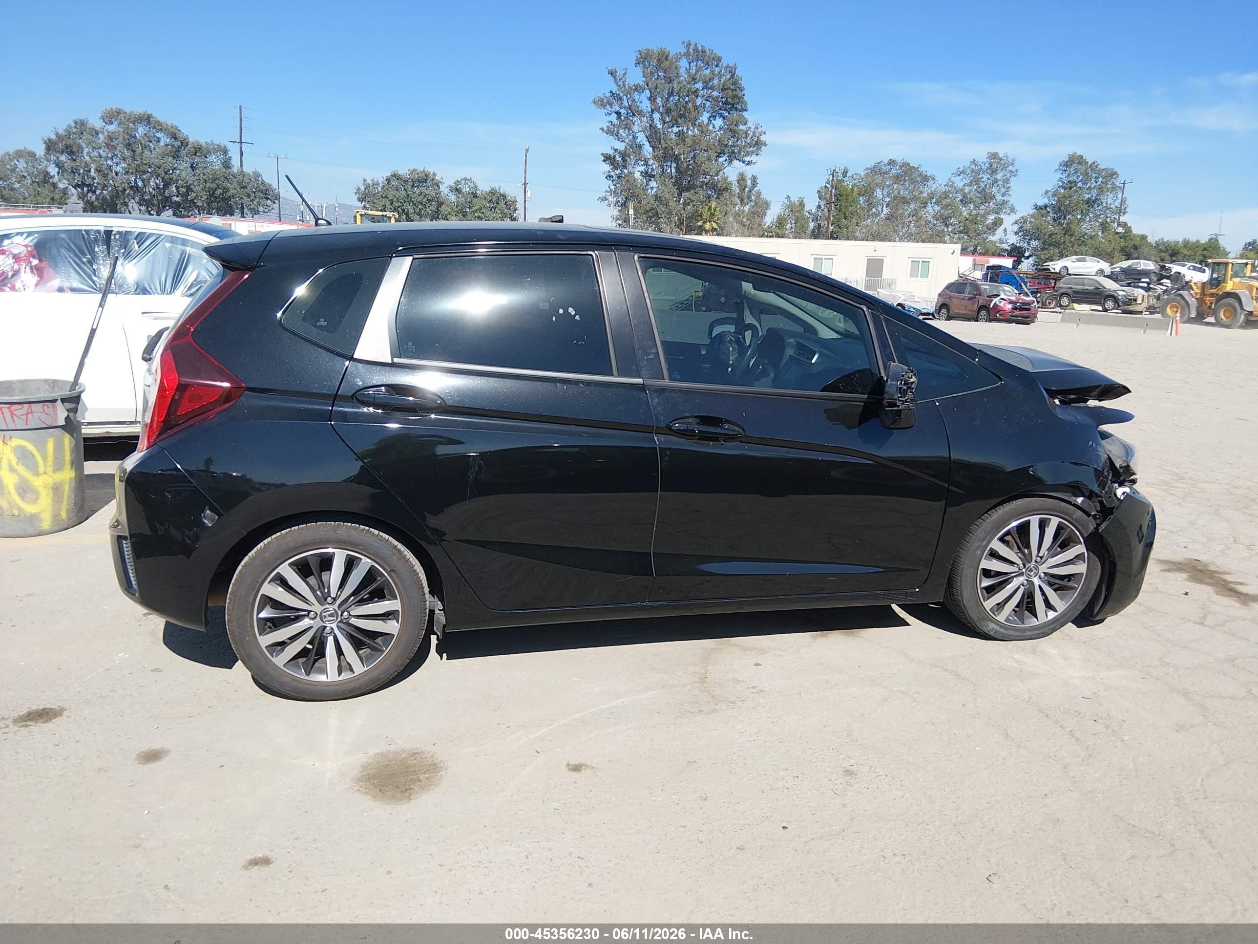 2015 Honda Fit Ex/ex-l Black vin: 3HGGK5H86FM732074