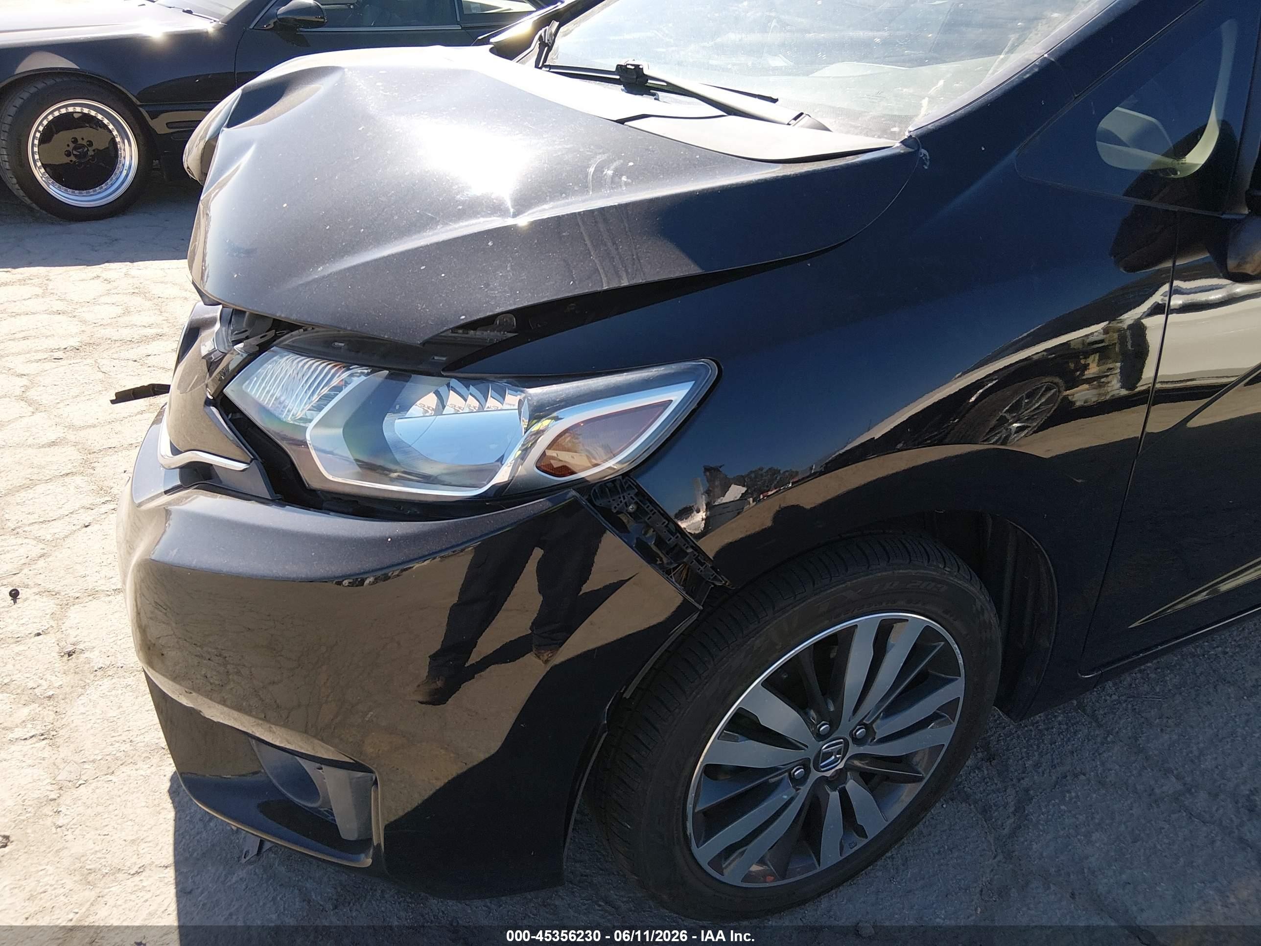2015 Honda Fit Ex/ex-l Black vin: 3HGGK5H86FM732074