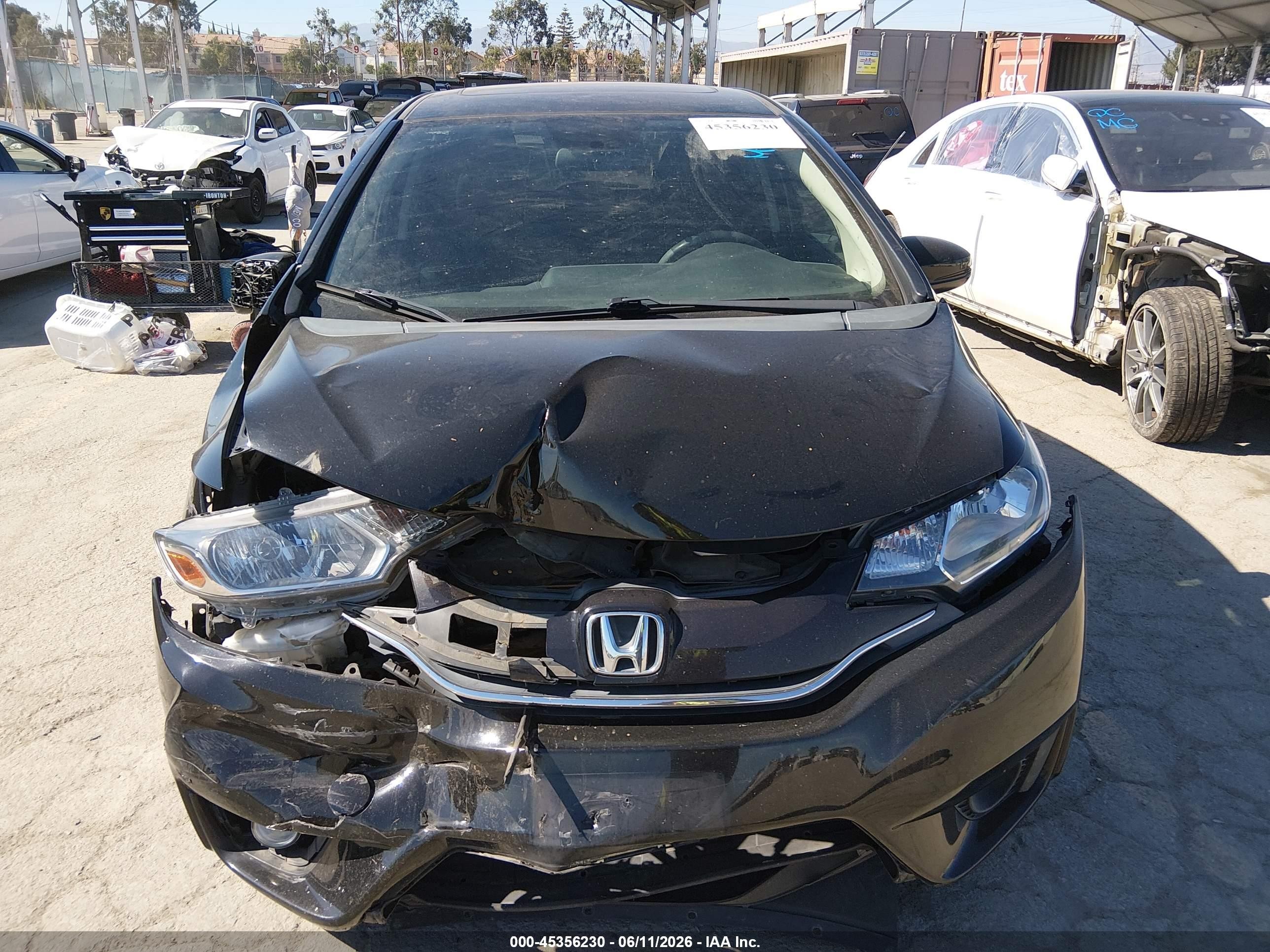 2015 Honda Fit Ex/ex-l Black vin: 3HGGK5H86FM732074