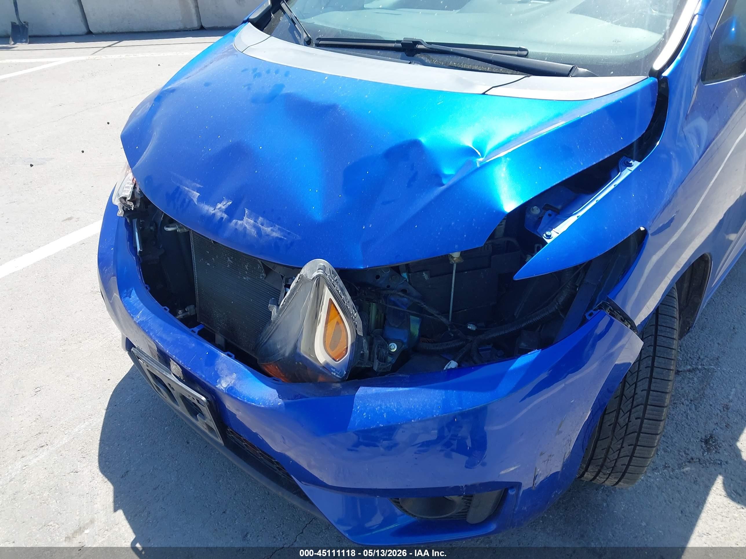 2015 Honda Fit Ex/ex-l Blue vin: 3HGGK5H86FM735671