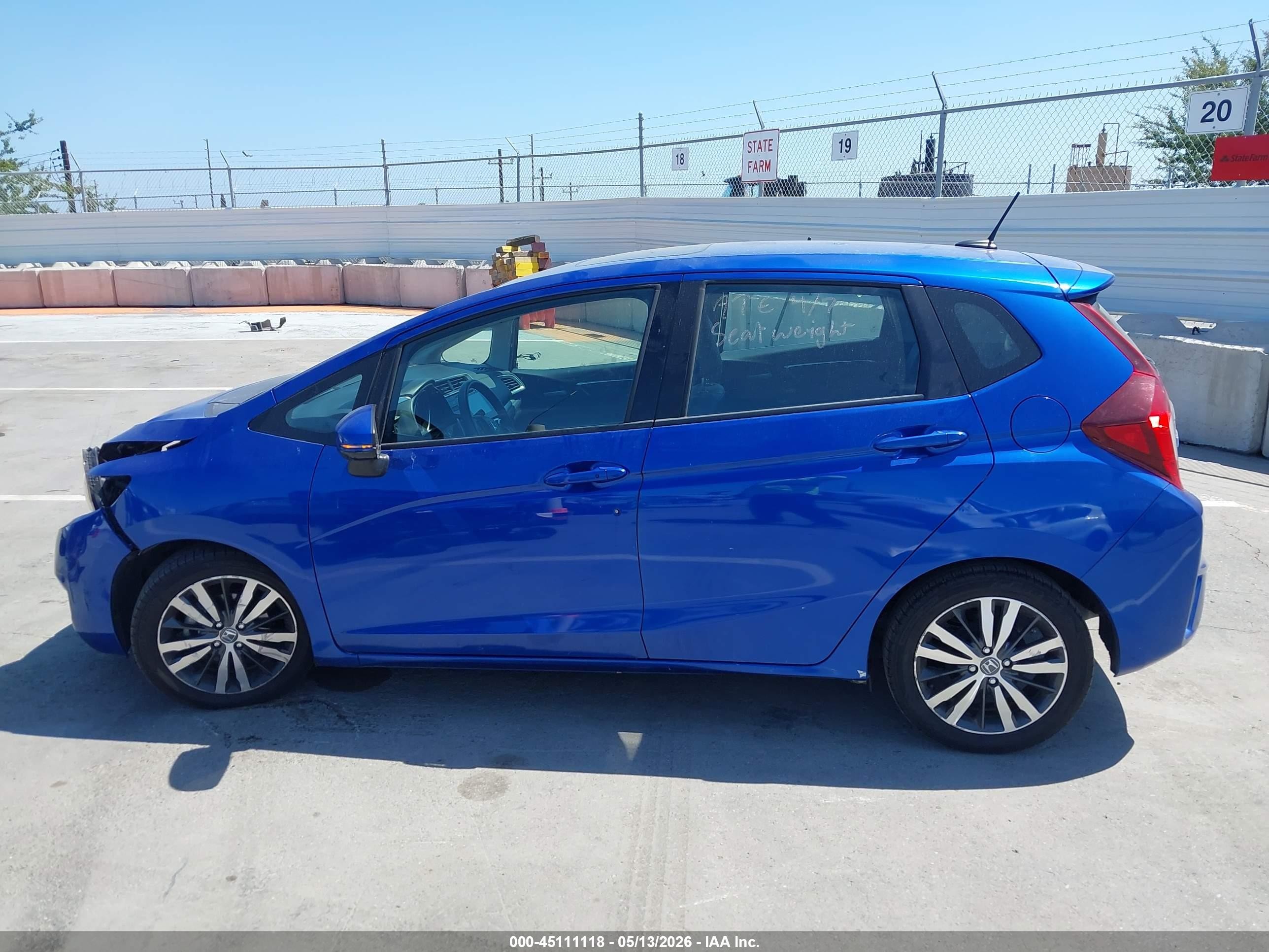 2015 Honda Fit Ex/ex-l Blue vin: 3HGGK5H86FM735671