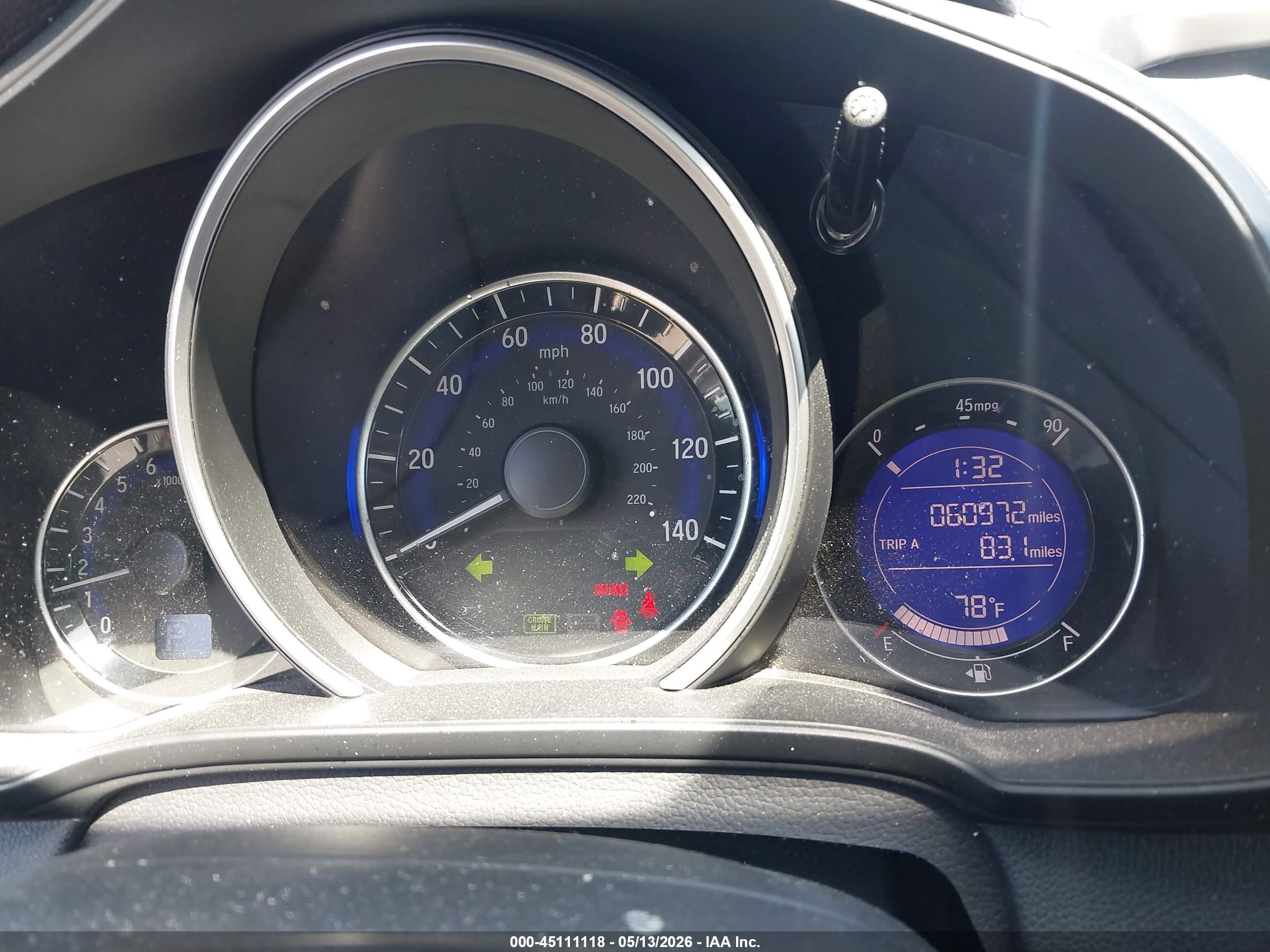 2015 Honda Fit Ex/ex-l Blue vin: 3HGGK5H86FM735671