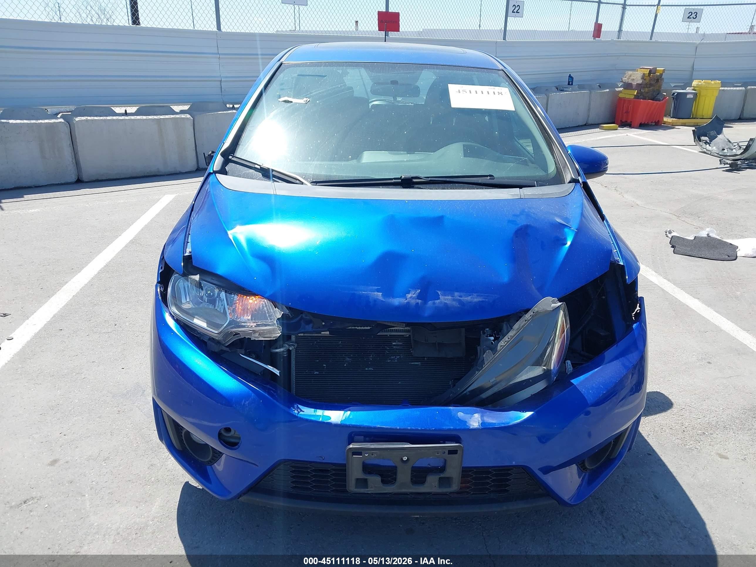 2015 Honda Fit Ex/ex-l Blue vin: 3HGGK5H86FM735671