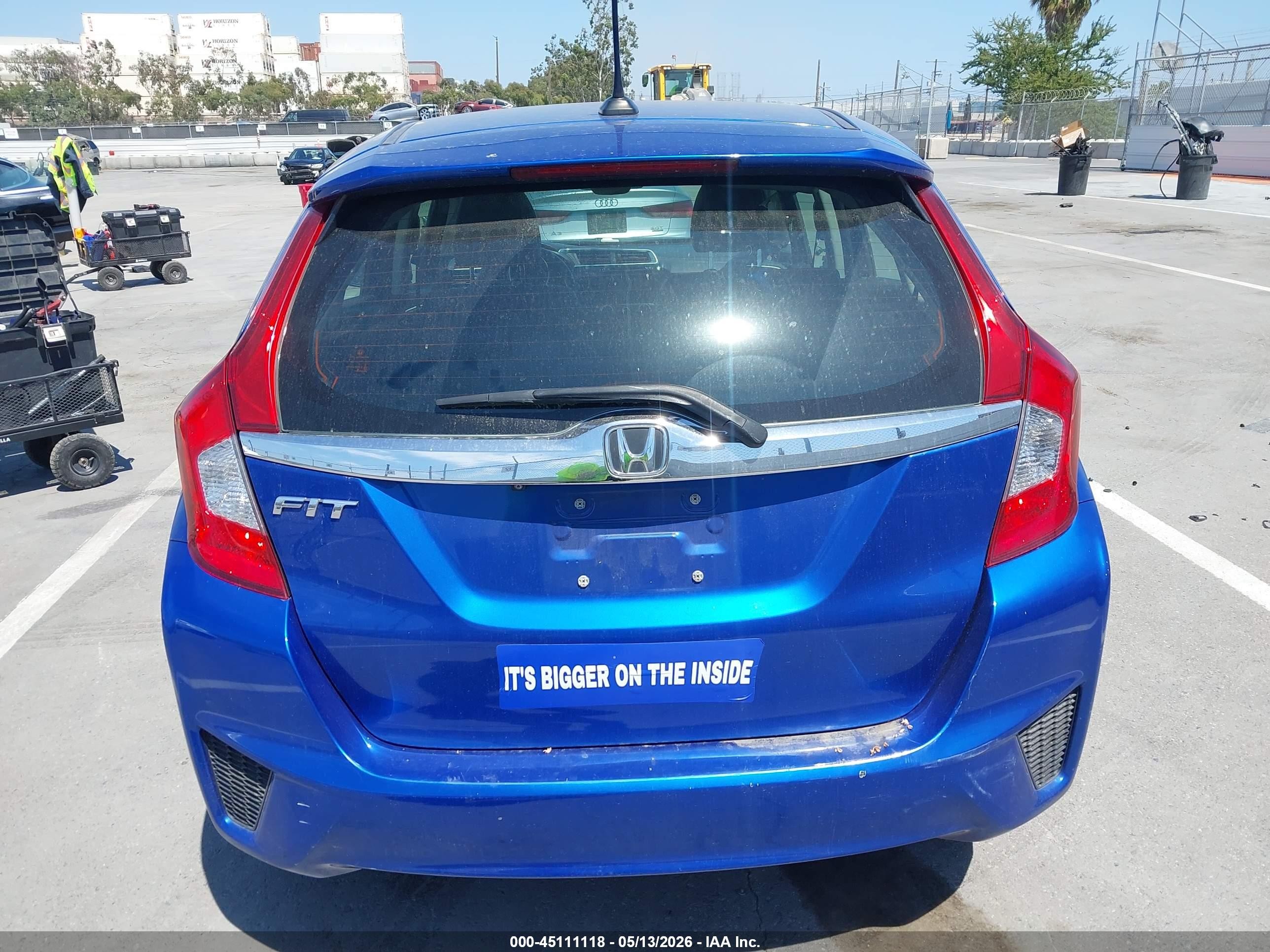 2015 Honda Fit Ex/ex-l Blue vin: 3HGGK5H86FM735671