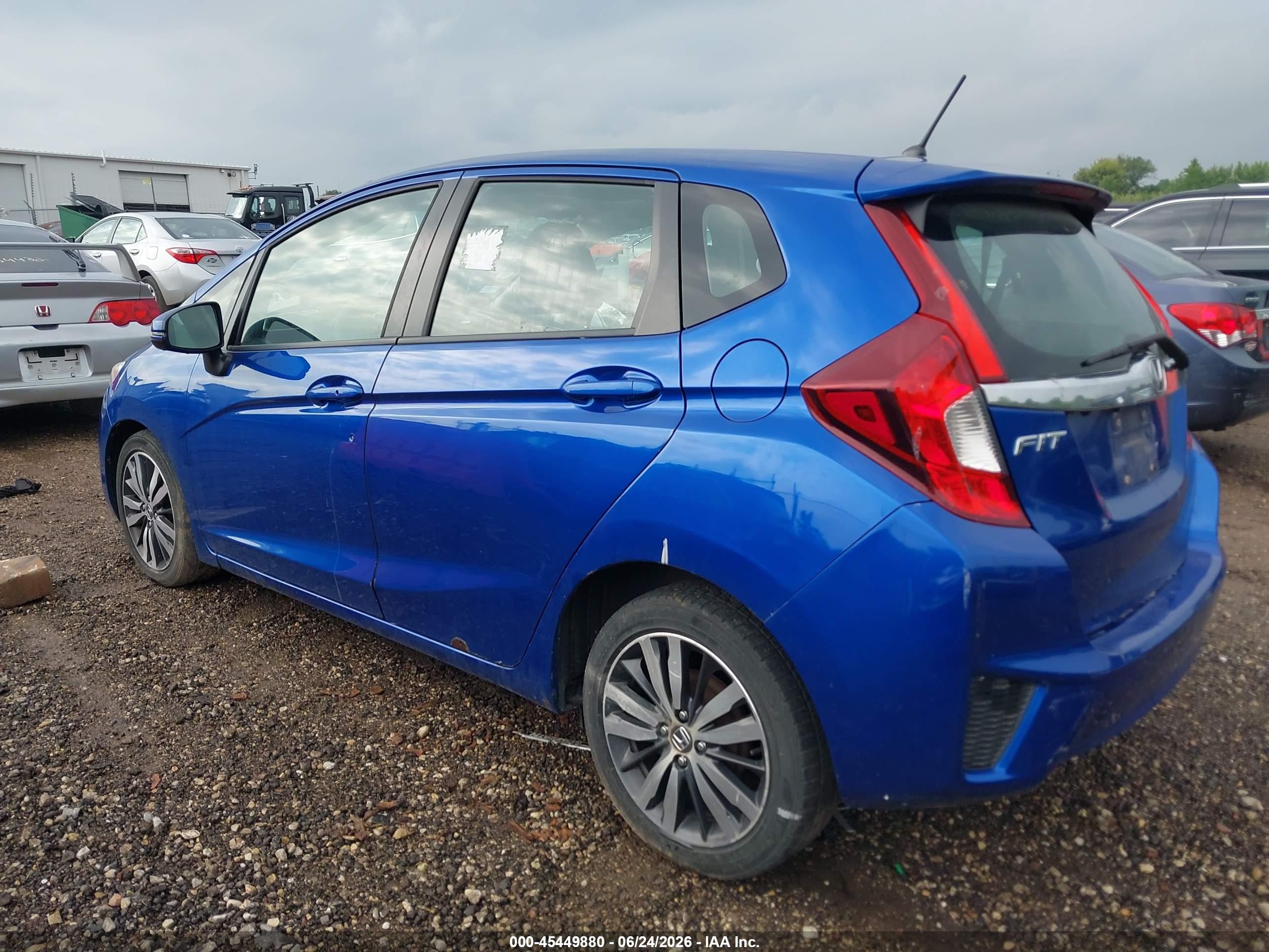 2015 Honda Fit Ex/ex-l Blue vin: 3HGGK5H86FM743690
